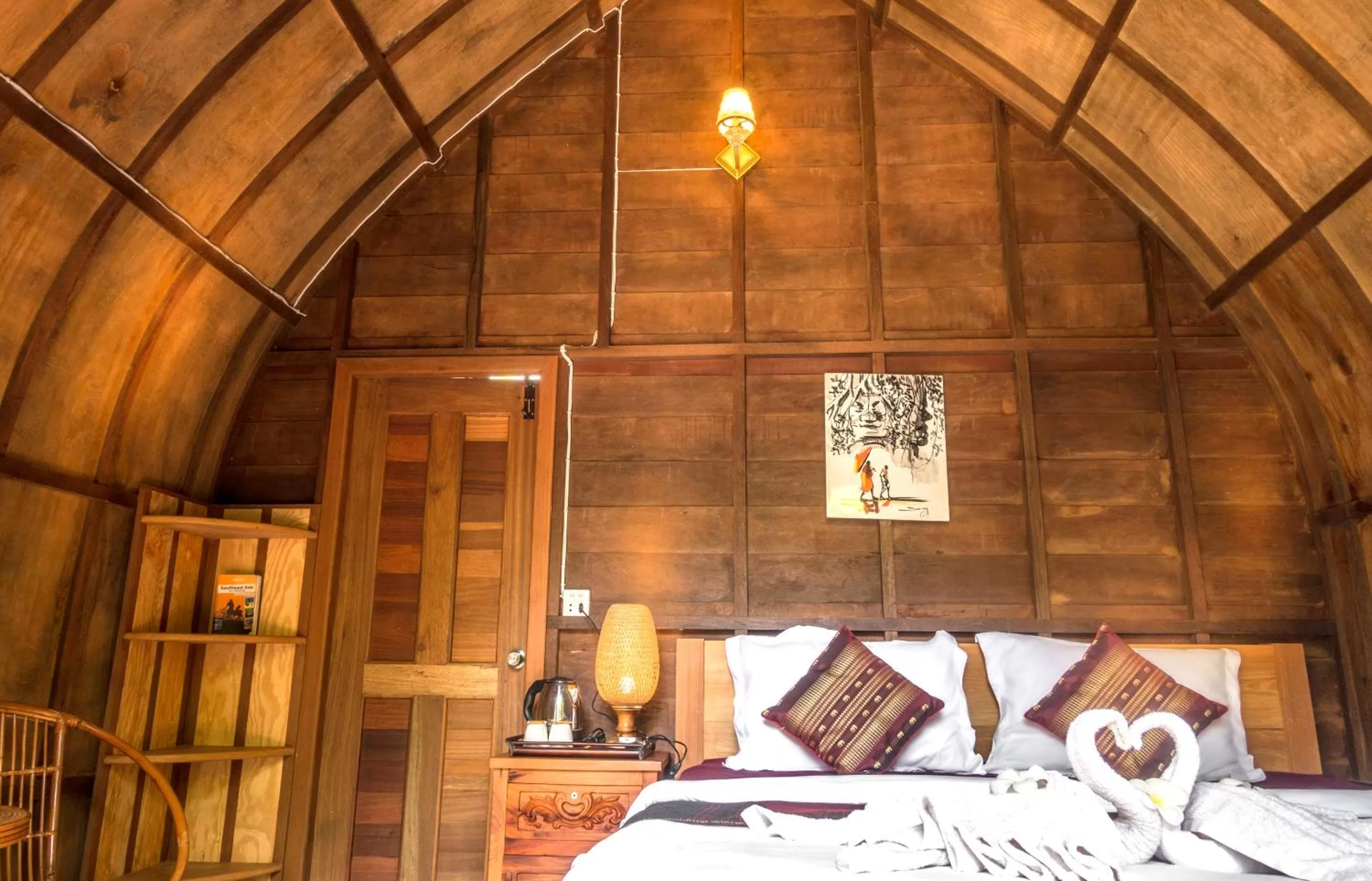 Bedroom, Bed in Bamboo Bungalow