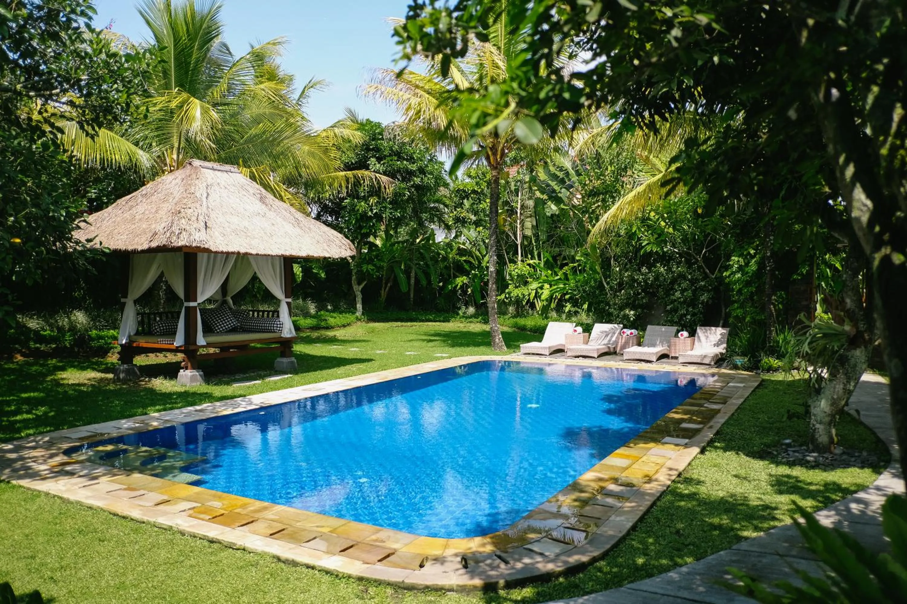 Garden in Sativa Villas Ubud with Private Pool