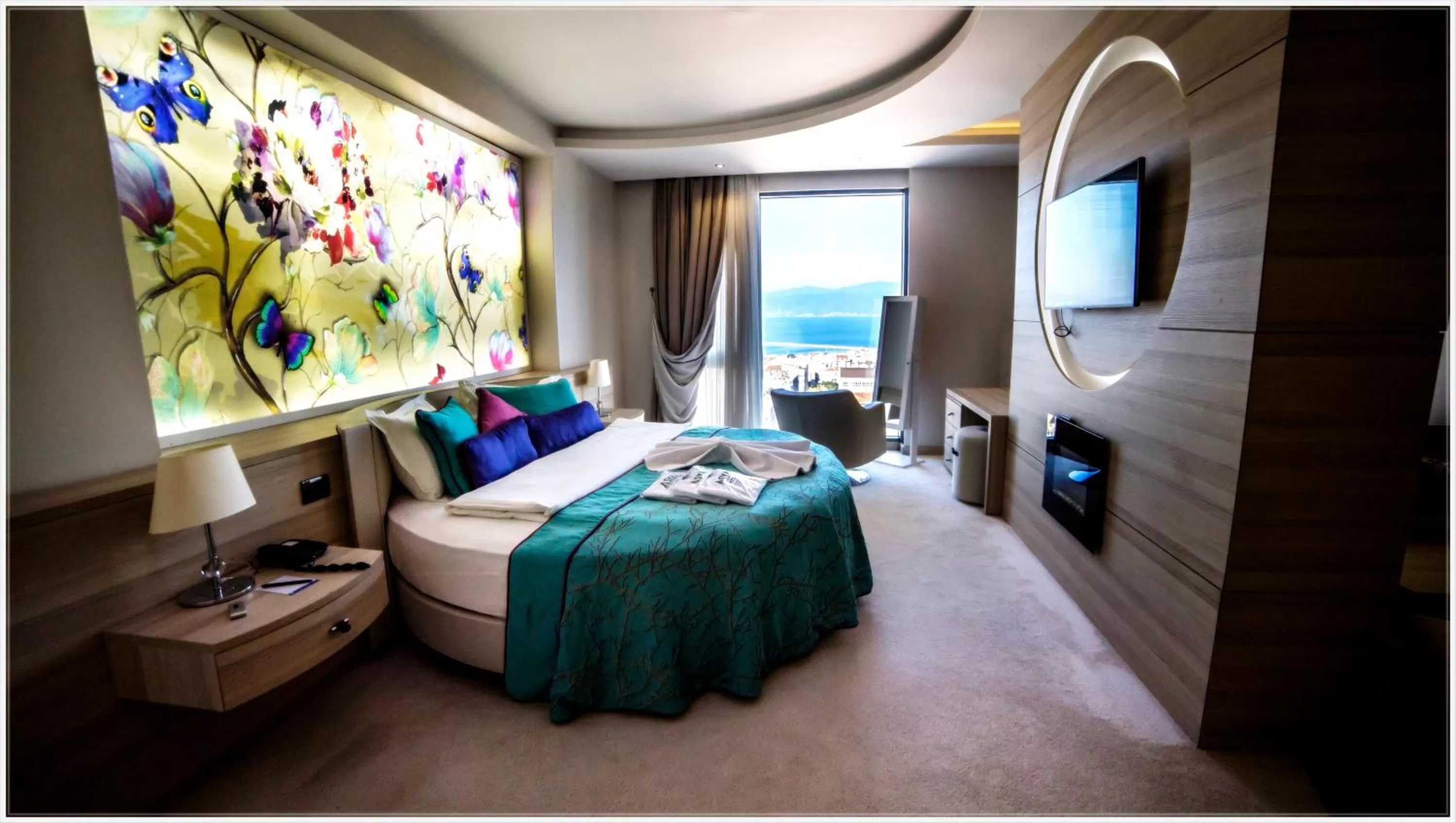 Sea view, Bed in Grand Asya Hotel