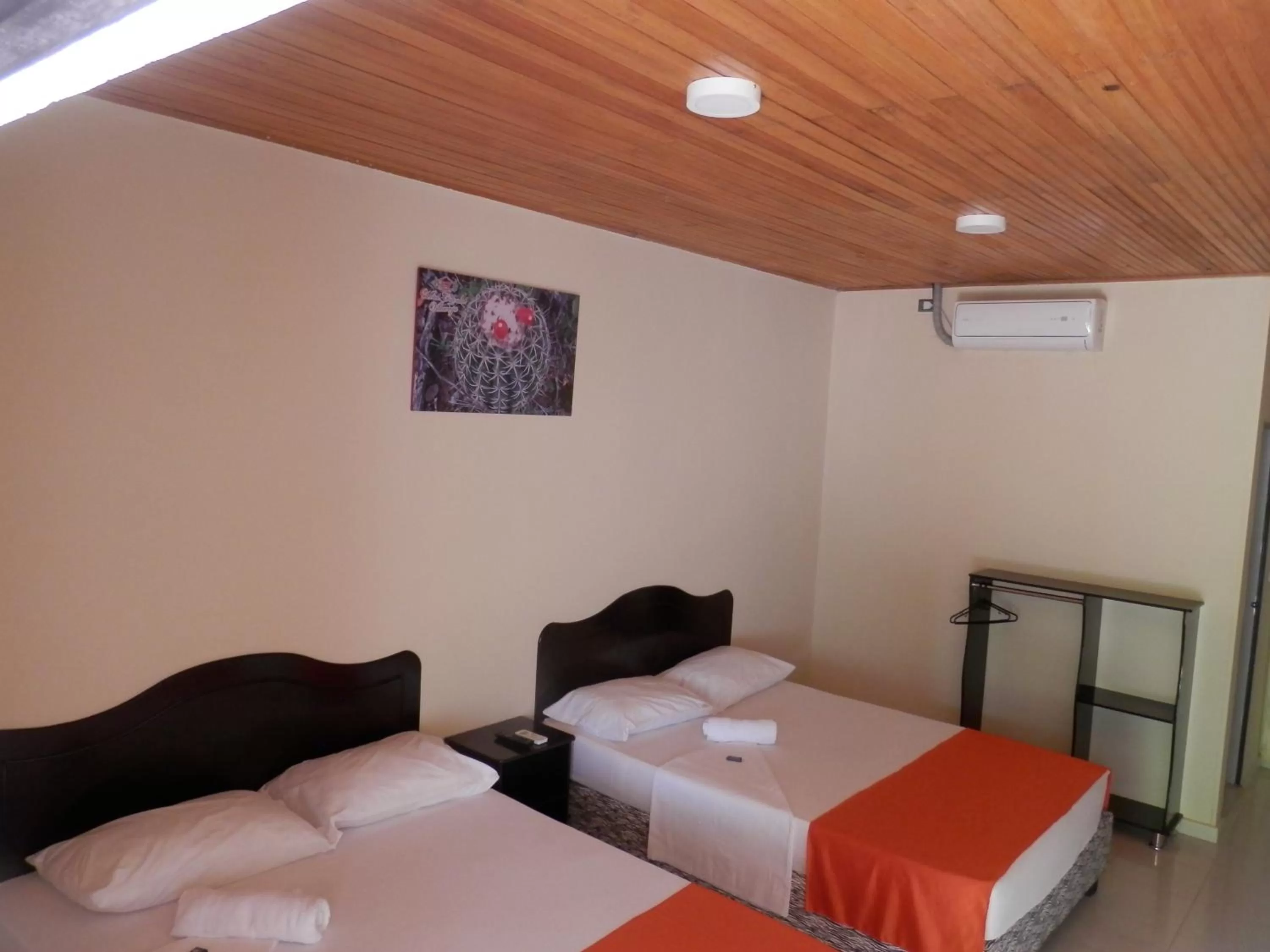 Bed in Hotel Colonial Villavieja