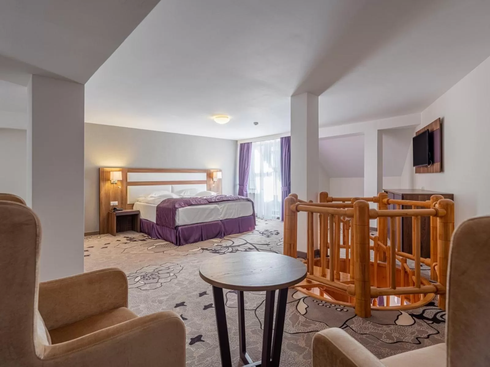 Bed in Hotel Miruna - New Belvedere