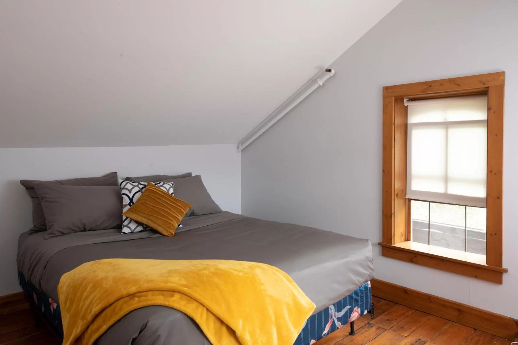 Bed in Riverboat Suites