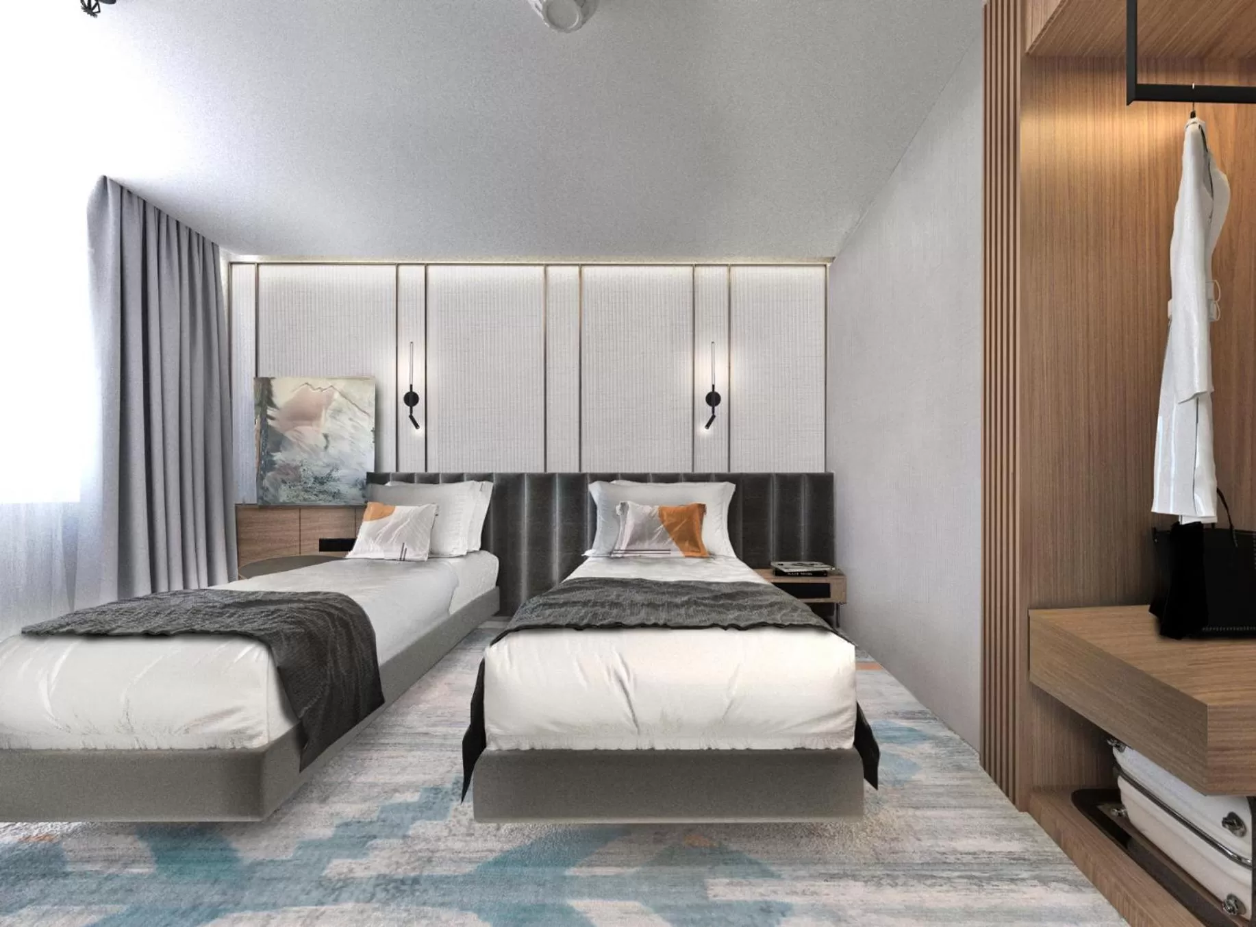 Standard Twin Room with Walk-In Shower in Crowne Plaza Sofia by IHG