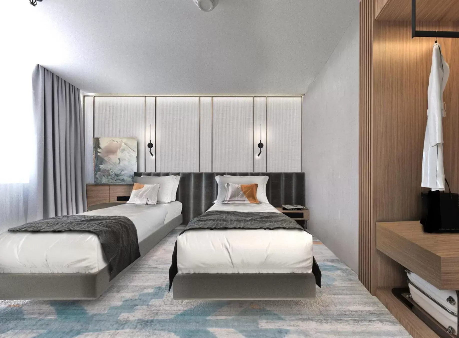 Standard Twin Room with Walk-In Shower in Crowne Plaza Sofia by IHG Standard Twin Room with Walk-In Shower in Crowne Plaza Sofia by IHG