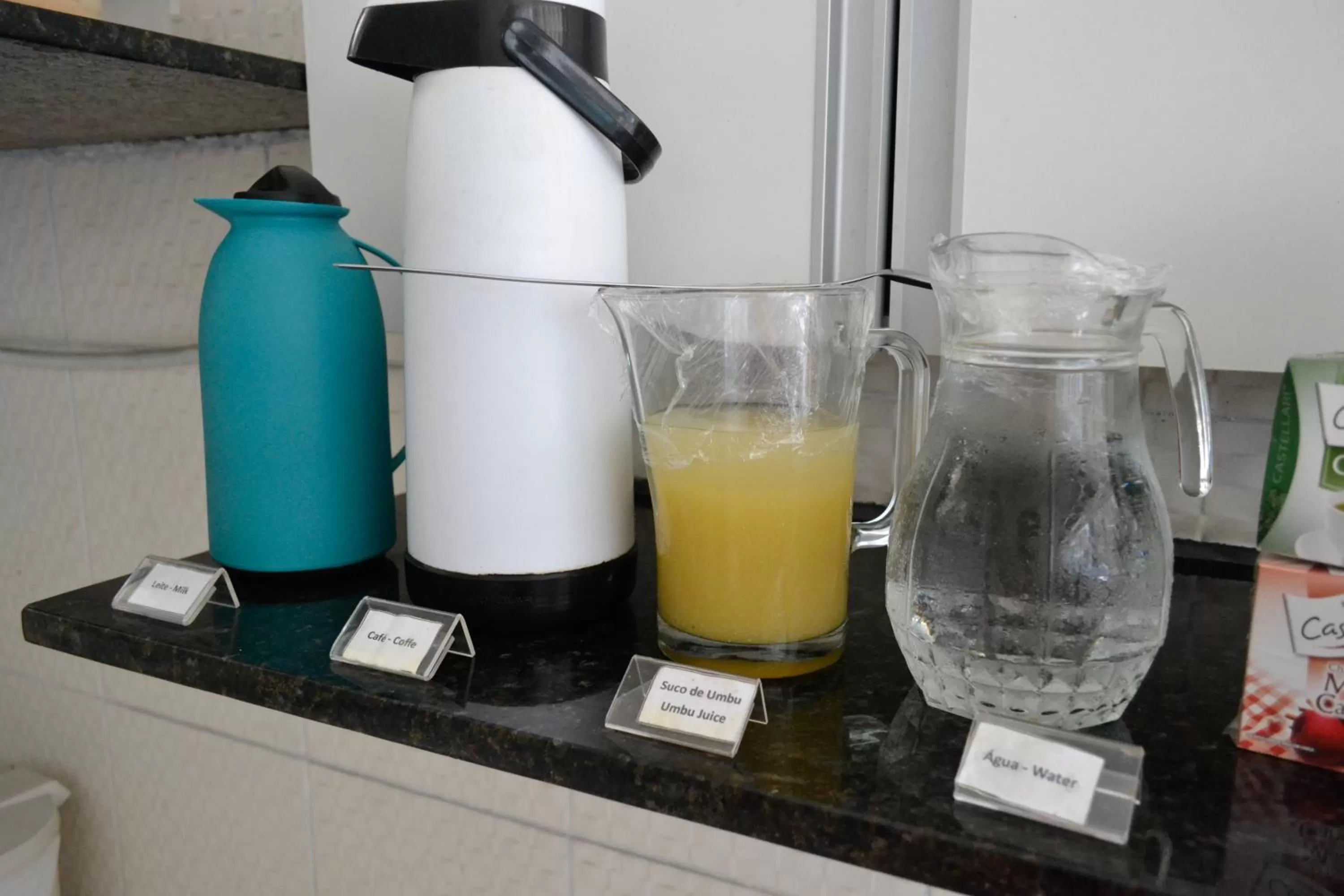 Continental breakfast in Pousada Corais da Barra