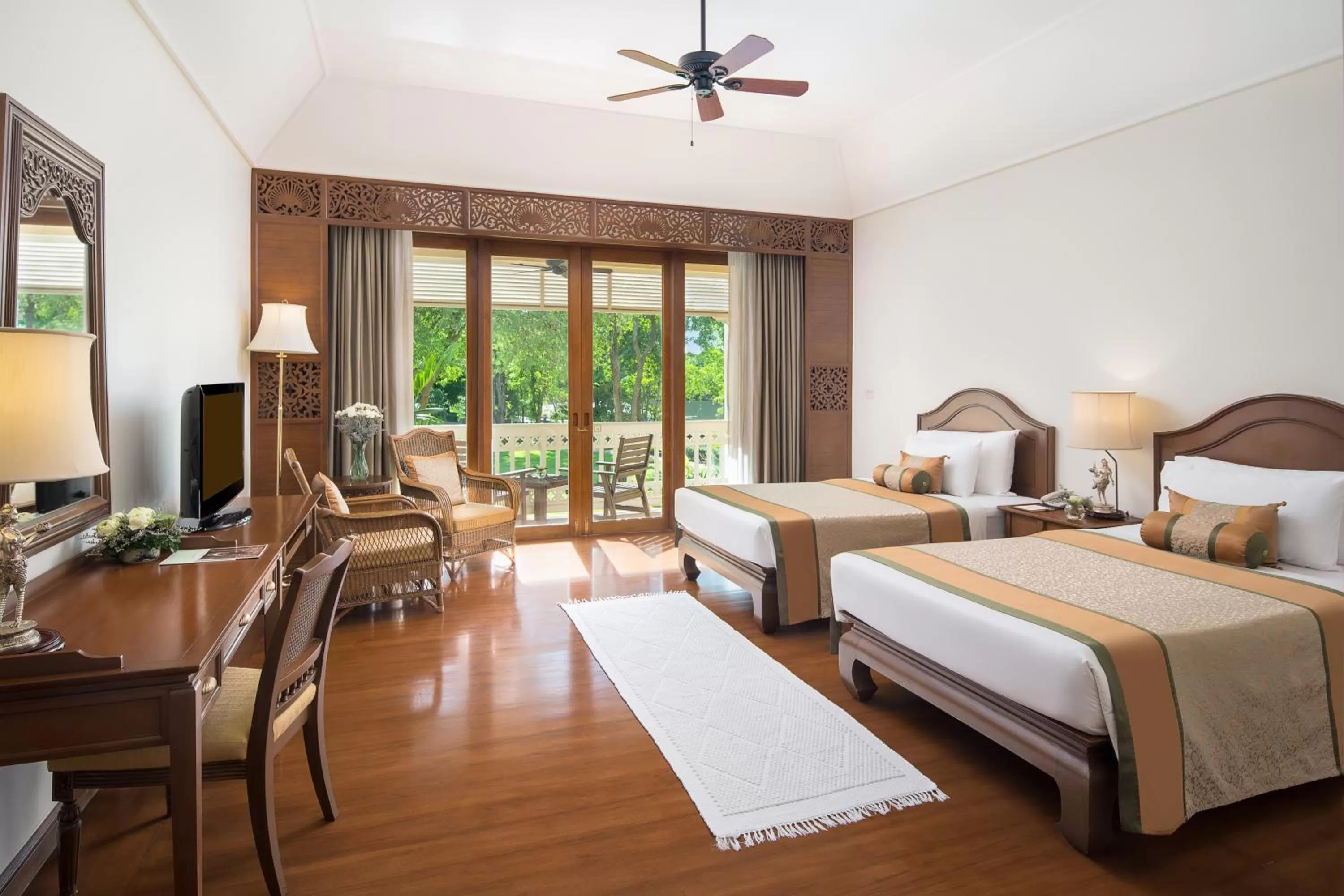 Bed in Dheva Mantra Resort