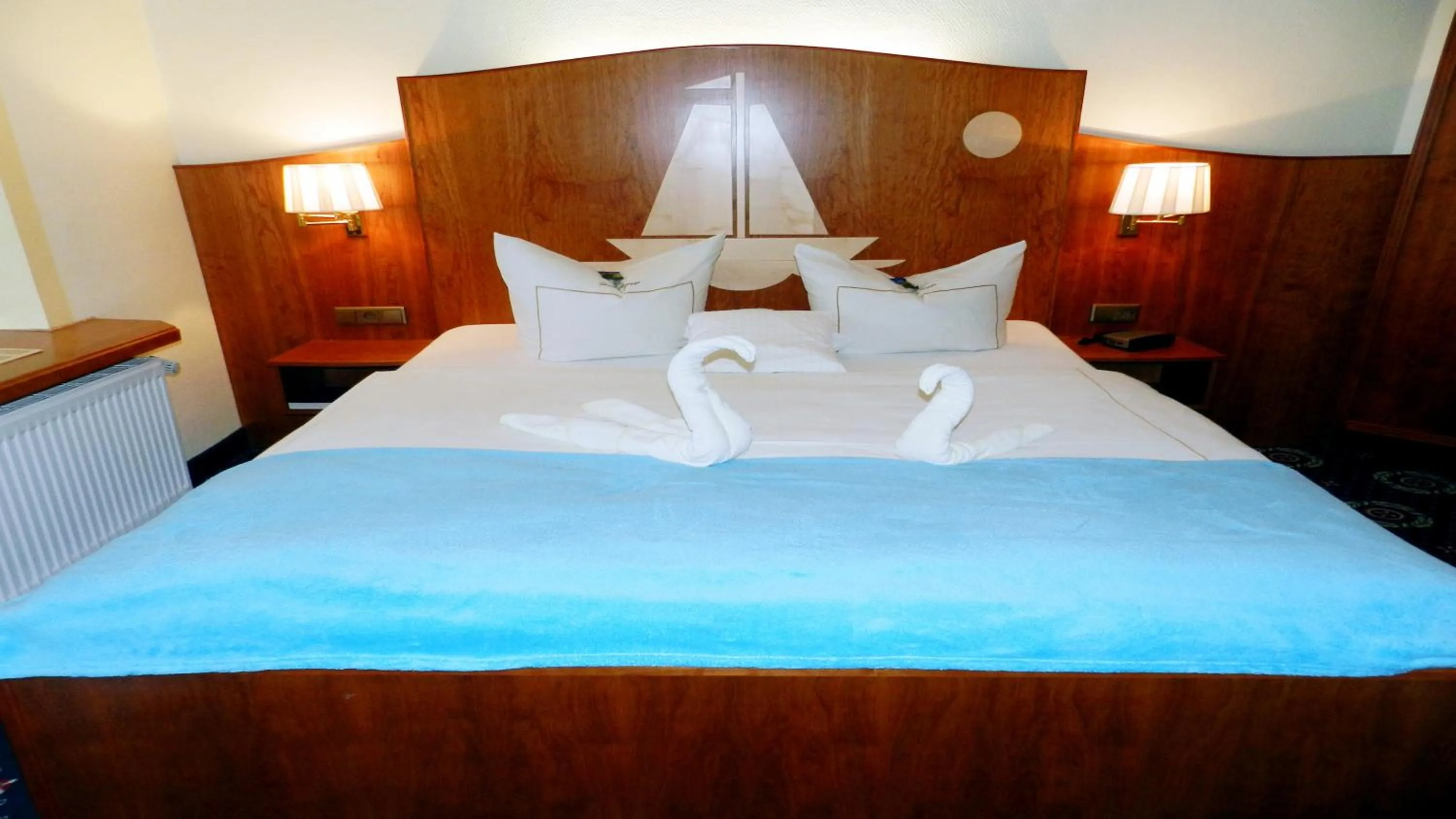 Bed in Hotel Deutsche Flagge