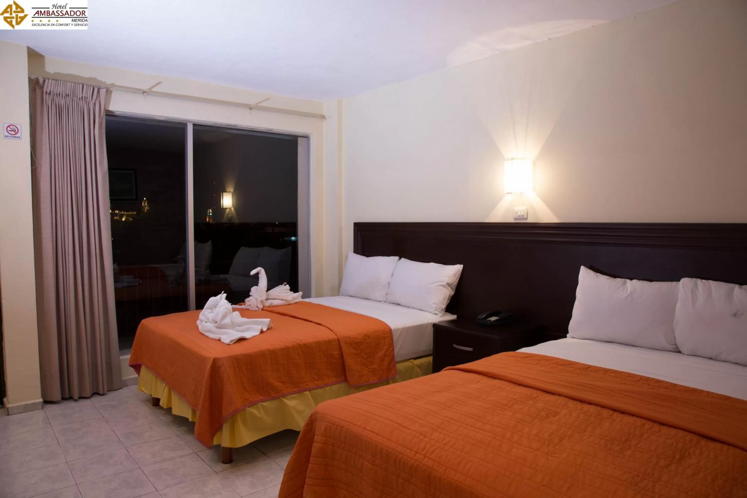 Bed in Hotel Ambassador Mérida