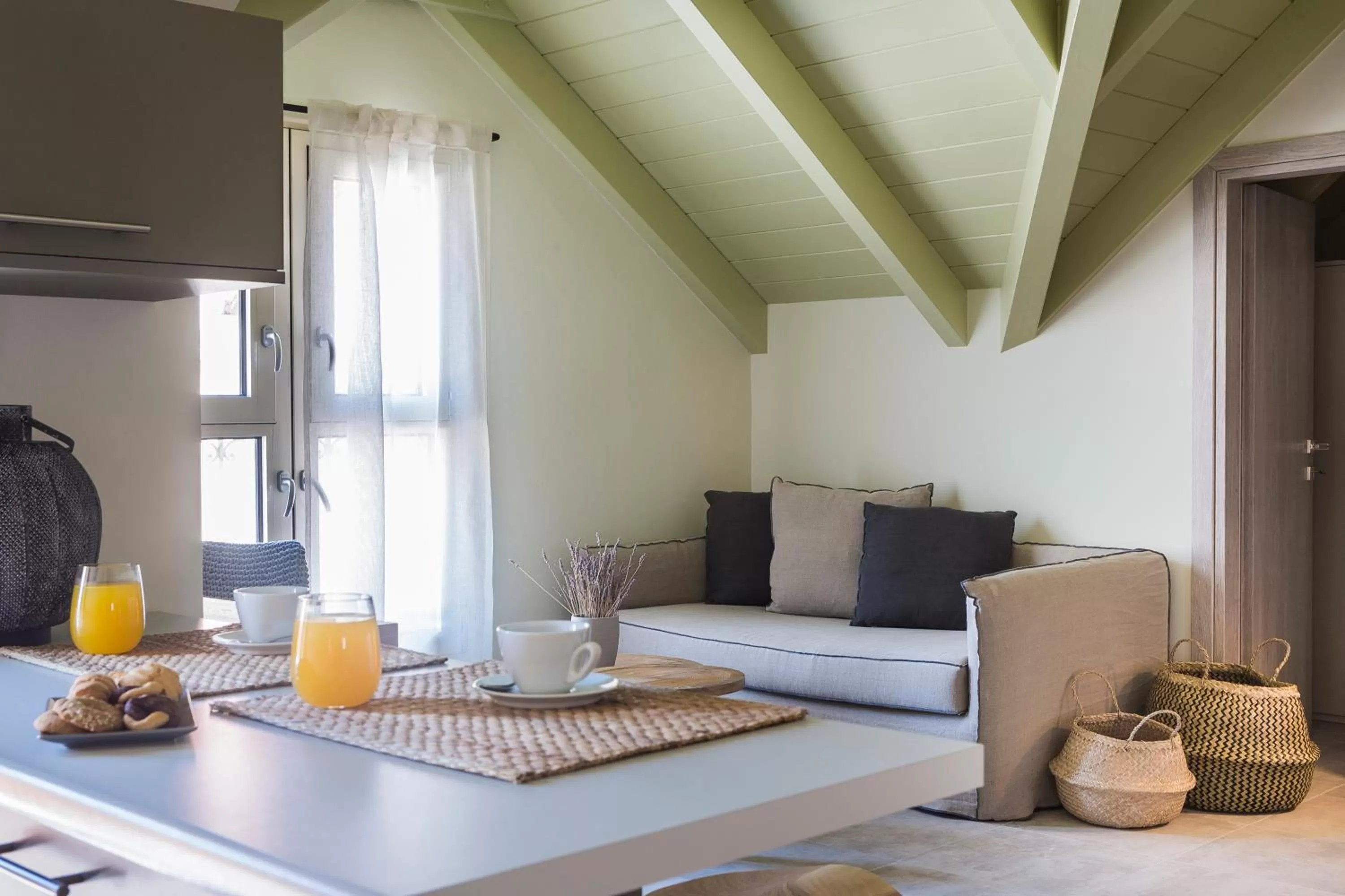 Seating area in Argostoli Marina Suites