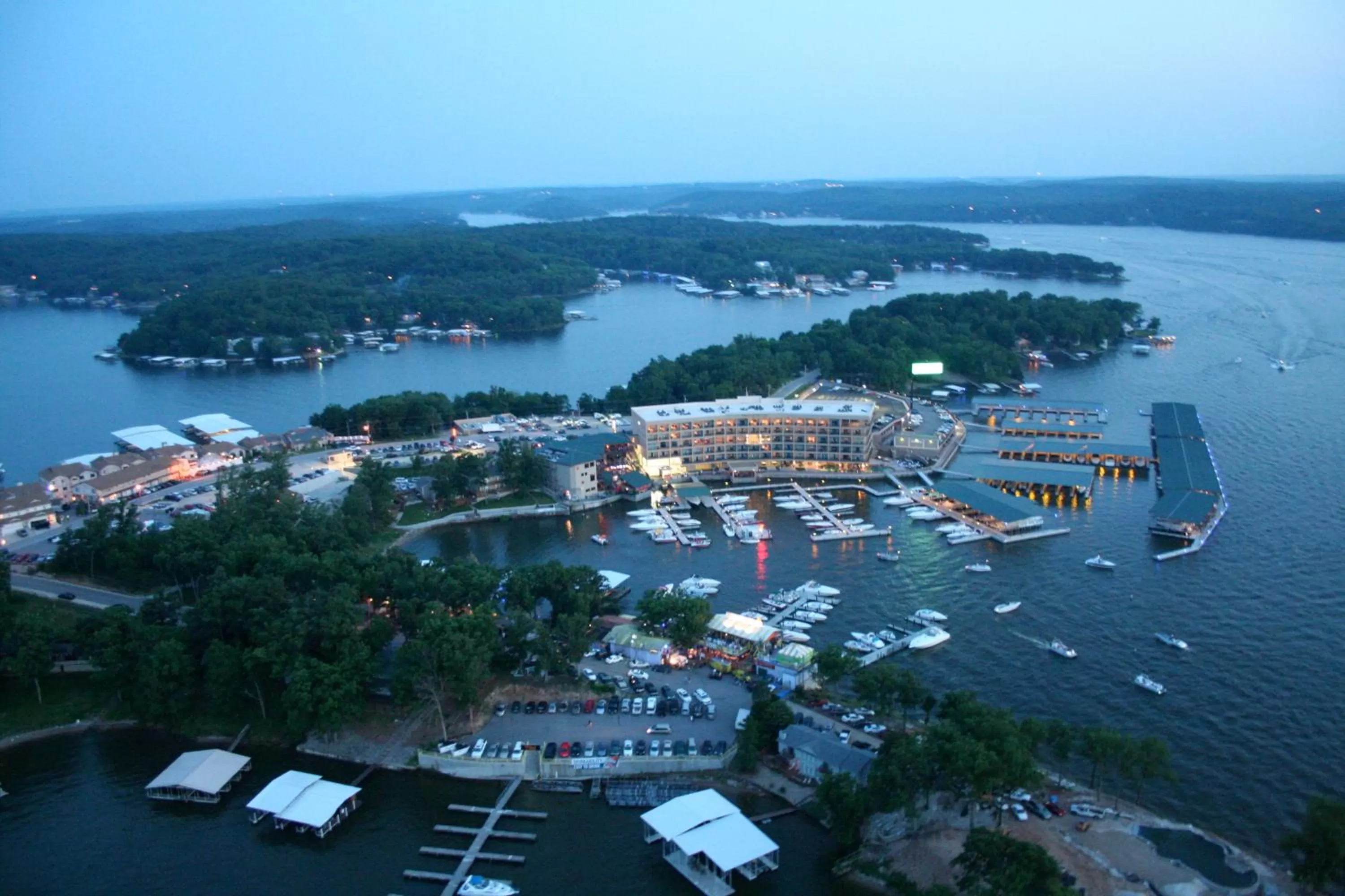 Bird's eye view in Camden on the Lake Resort