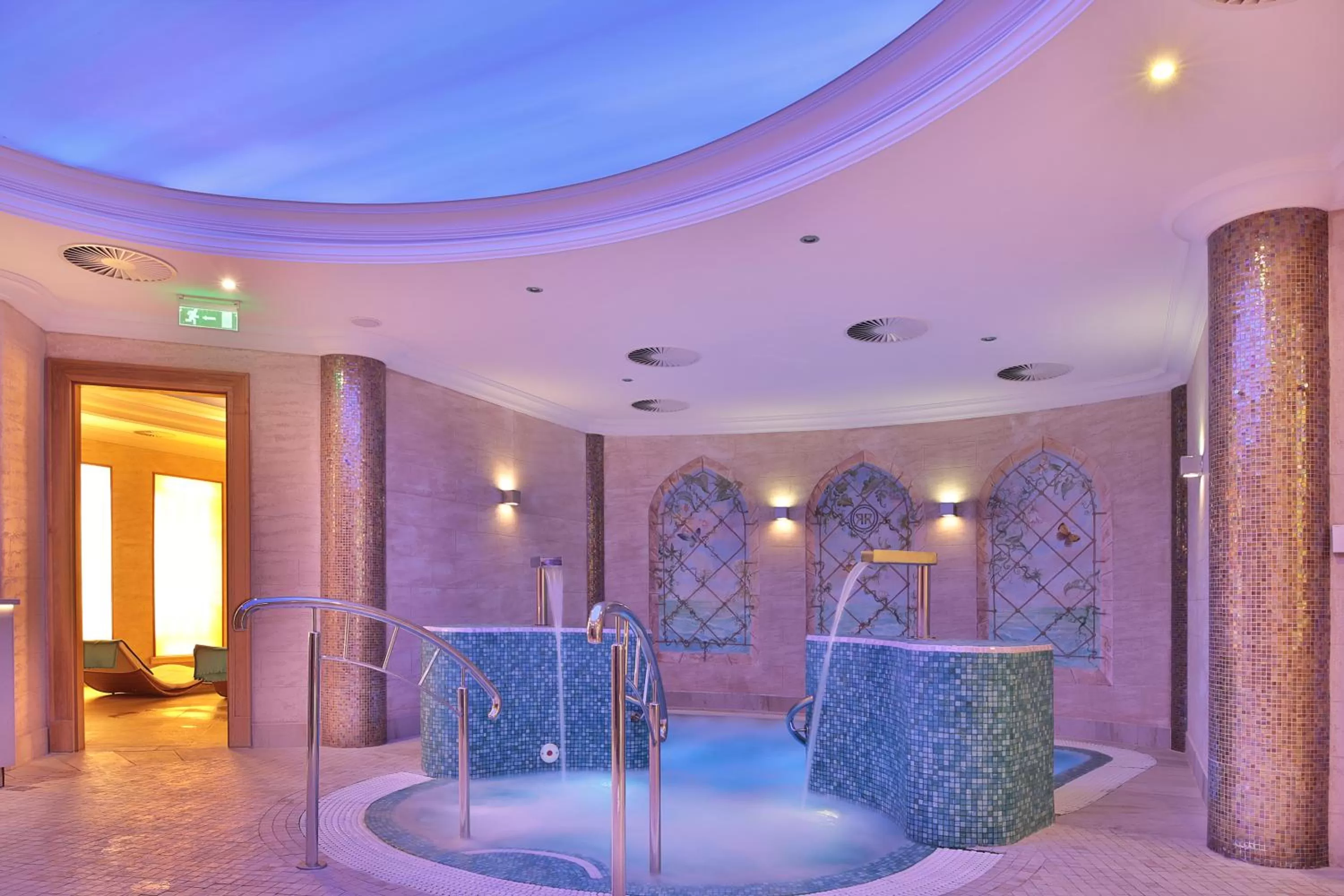 Hot Tub in Retro Riverside Wellness Resort