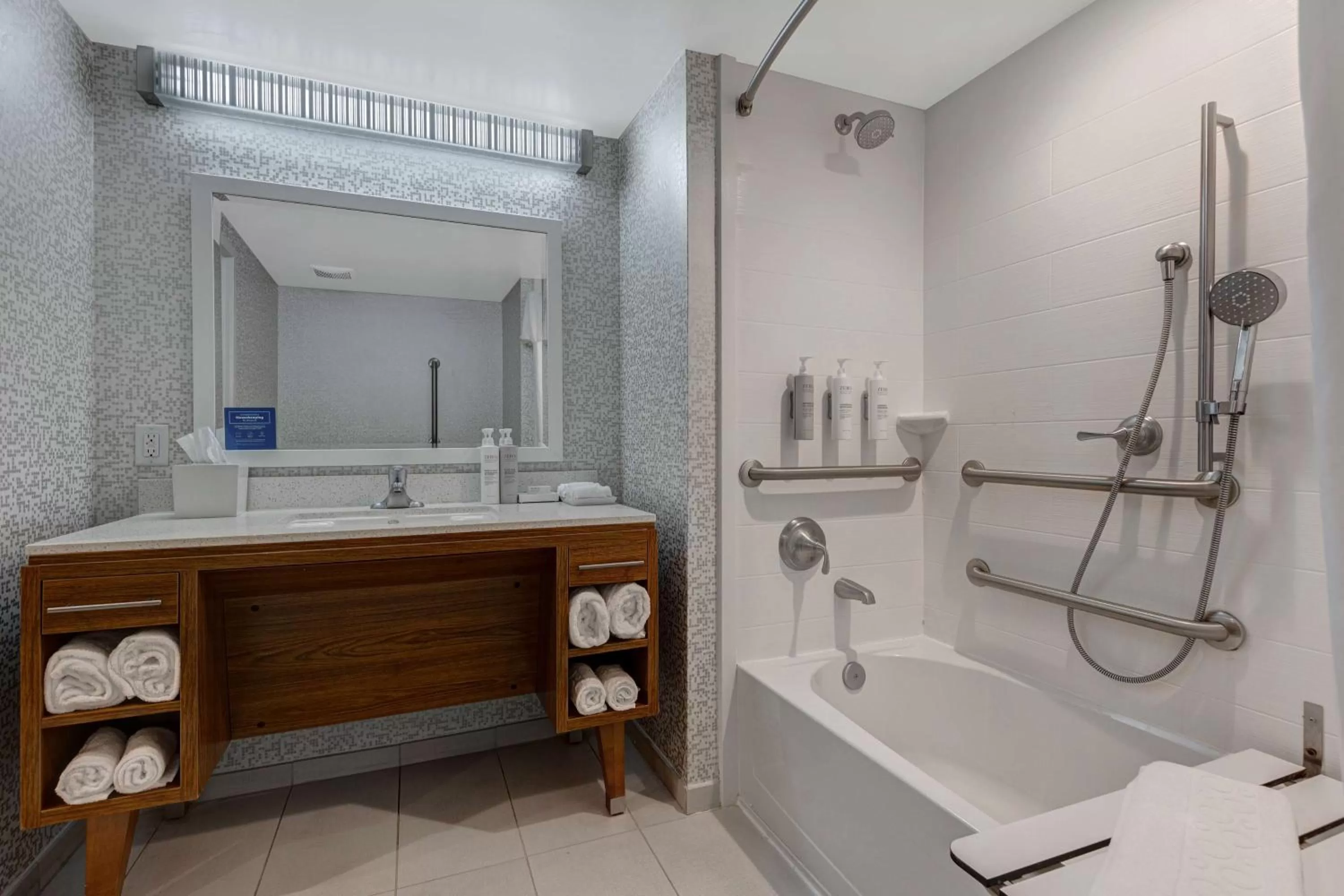 Bathroom in Home2 Suites by Hilton Orlando International Drive South - Free Shuttle to Theme Parks