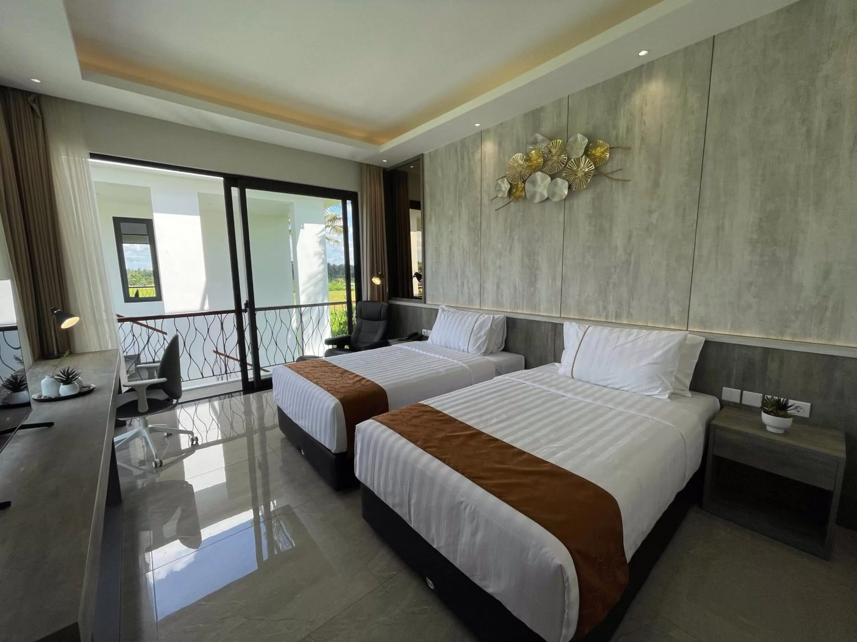Bed in The Valerian Villa Ubud