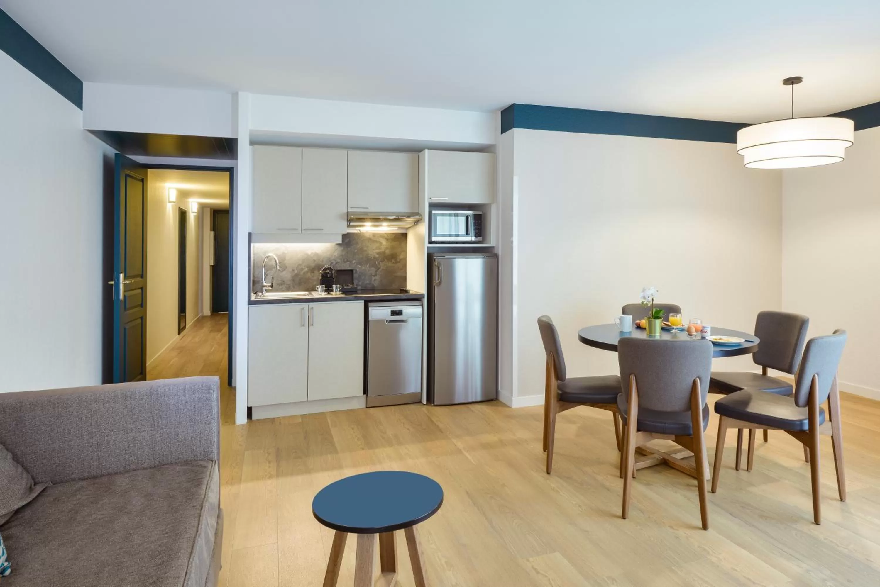 Kitchen or kitchenette in Aparthotel Adagio Monaco Palais Joséphine