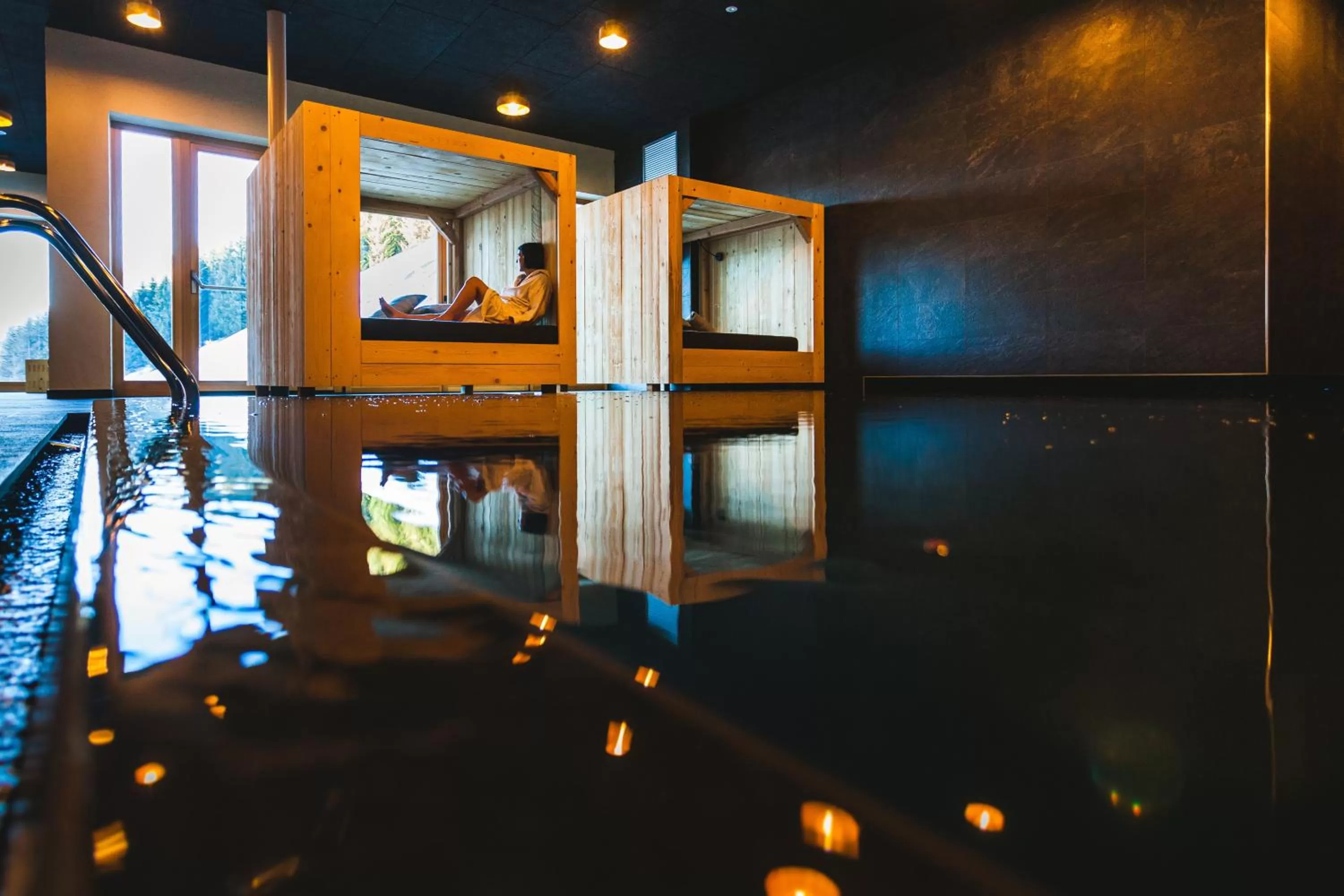 Swimming pool in Bio Aparthotel Blaslahof