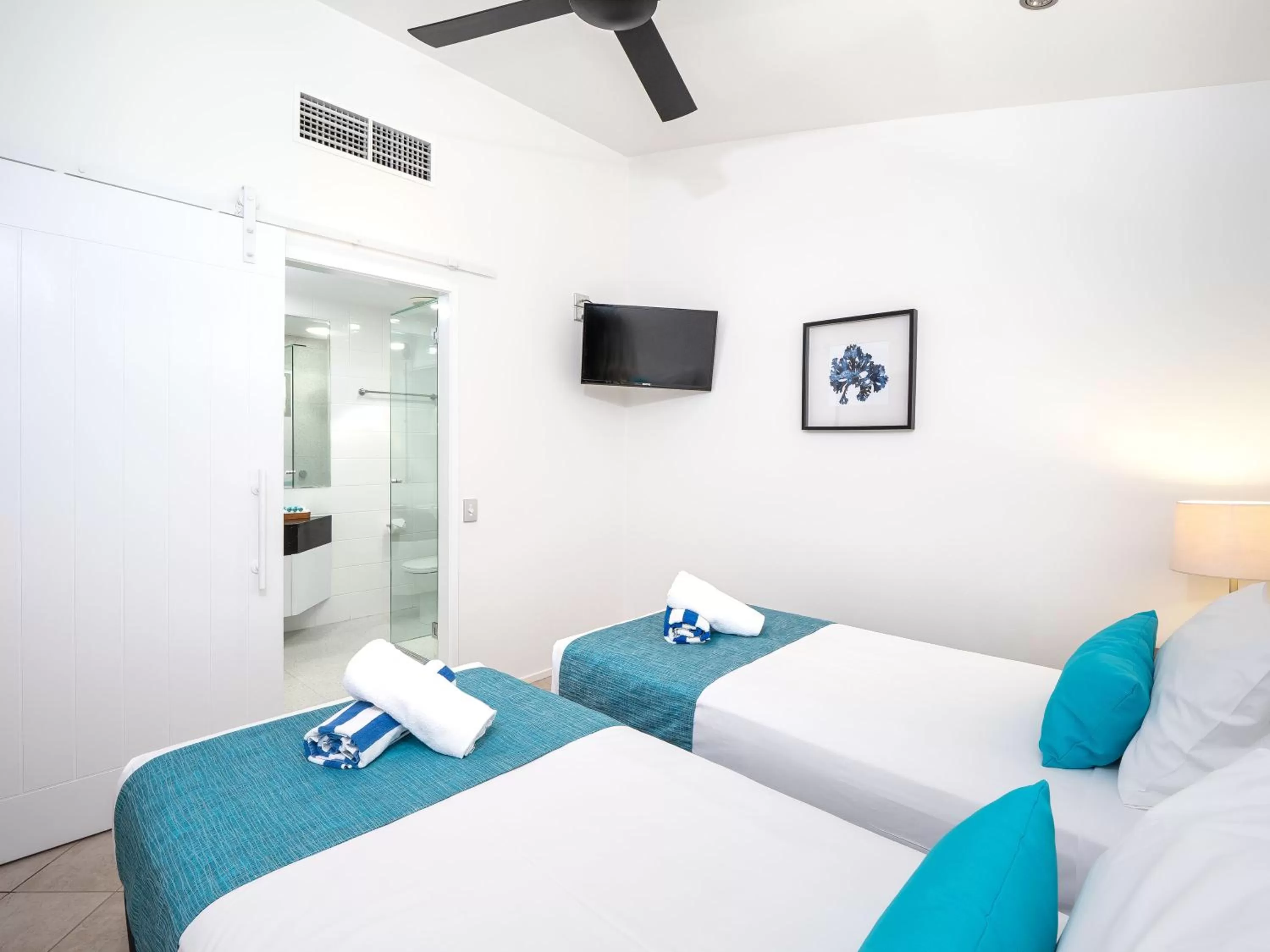 Bed in Saltwater Luxury Apartments