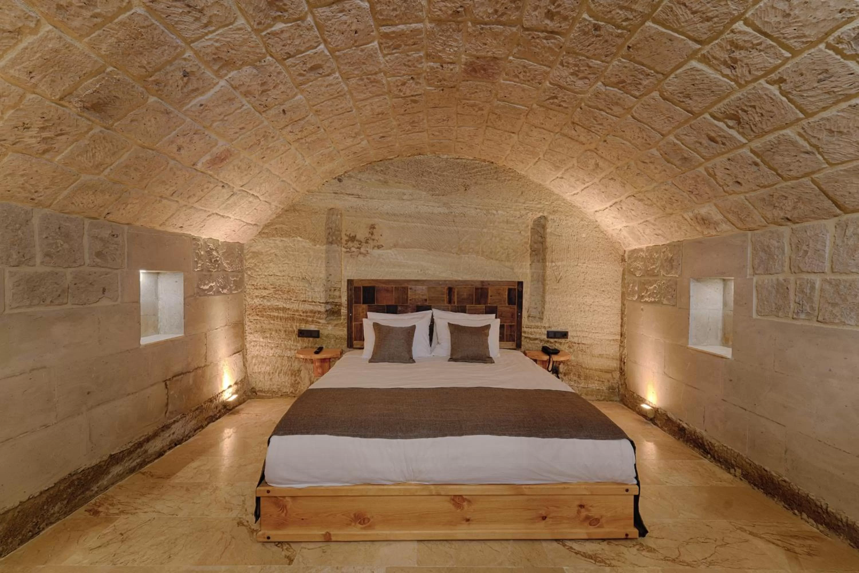 Bed in Concept Cave House