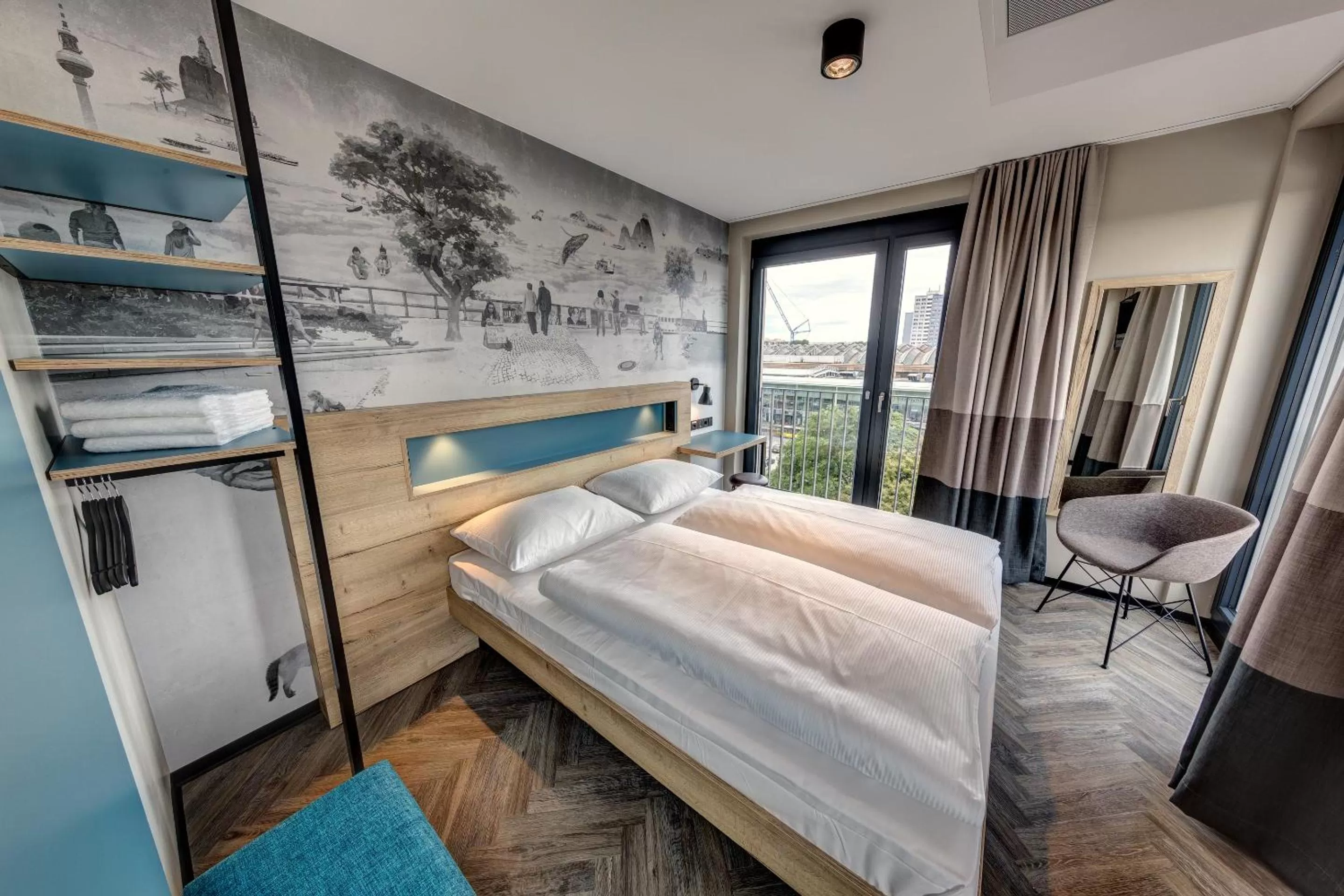 Other, Bed in Schulz Hotel Berlin Wall at the East Side Gallery