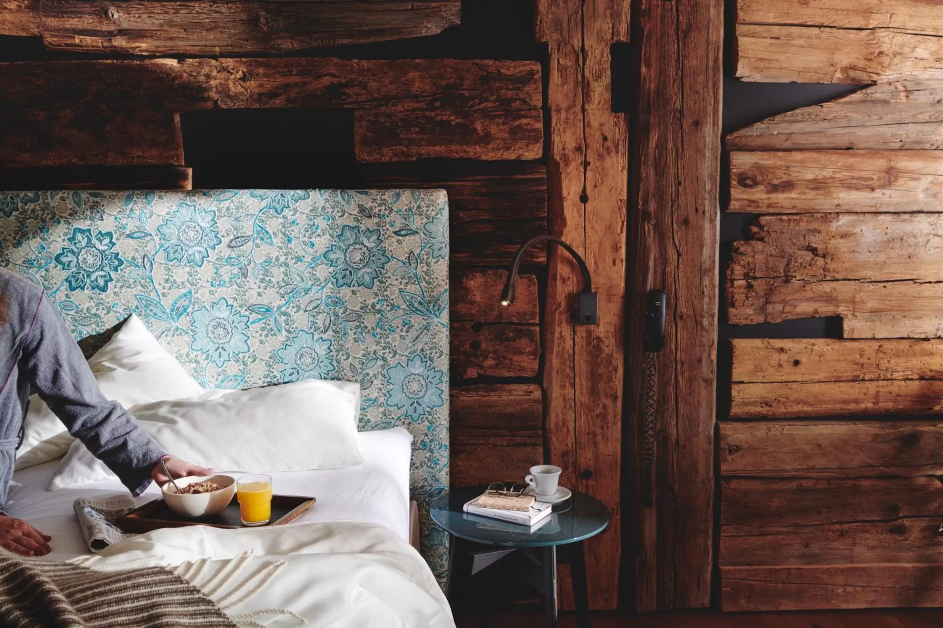 Bed in Small Luxury Hotel of the World - DasPosthotel