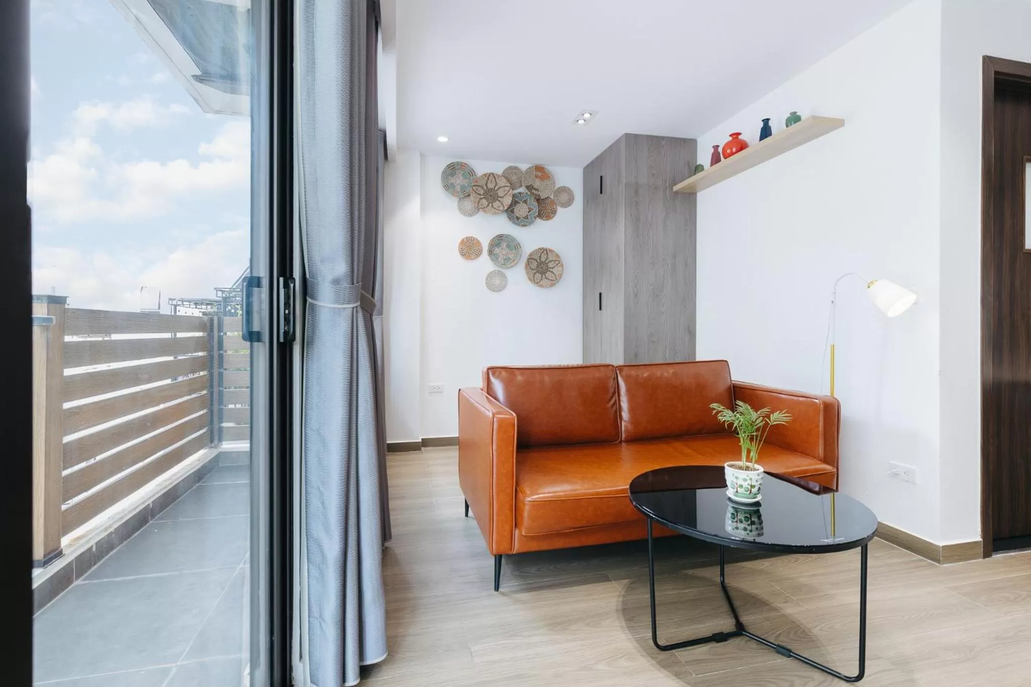 Living room in LUCK APART 8 - Hanoi Westlake Balcony Studio