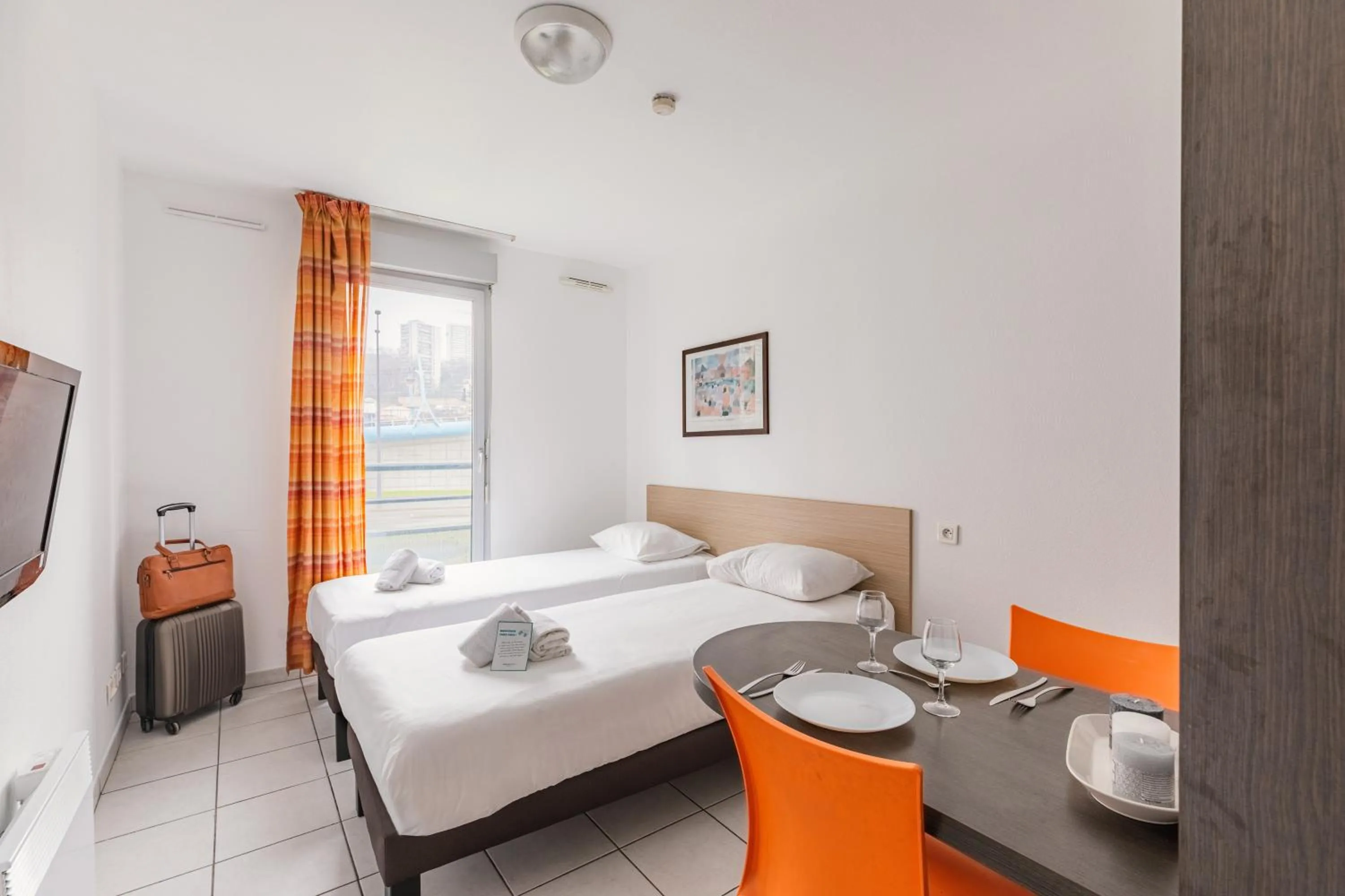 Bed in Appart'City Classic Lyon Vaise St Cyr