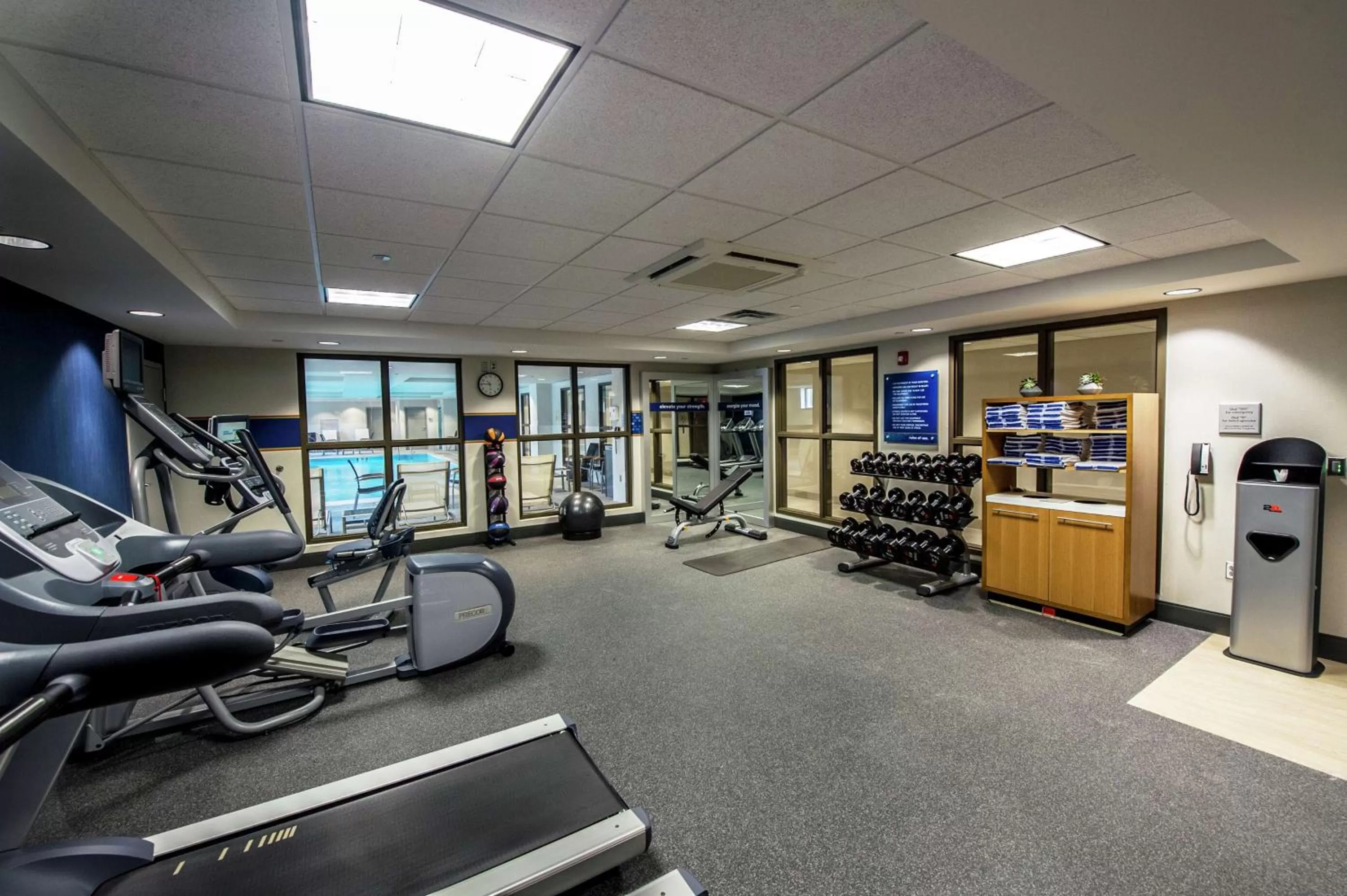 Fitness centre/facilities in Hampton Inn & Suites/Foxborough/Mansfield