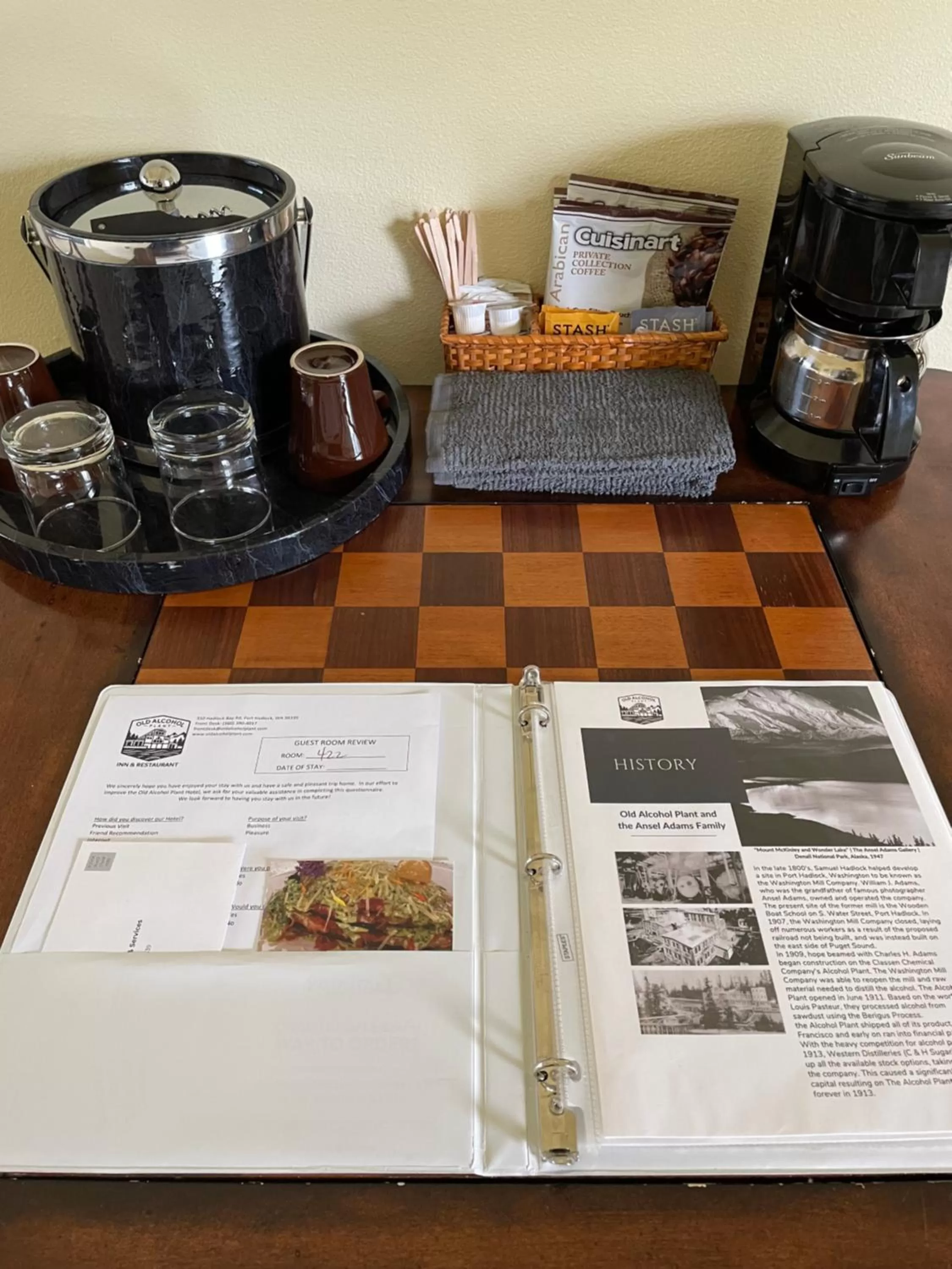 Coffee/tea facilities in Old Alcohol Plant
