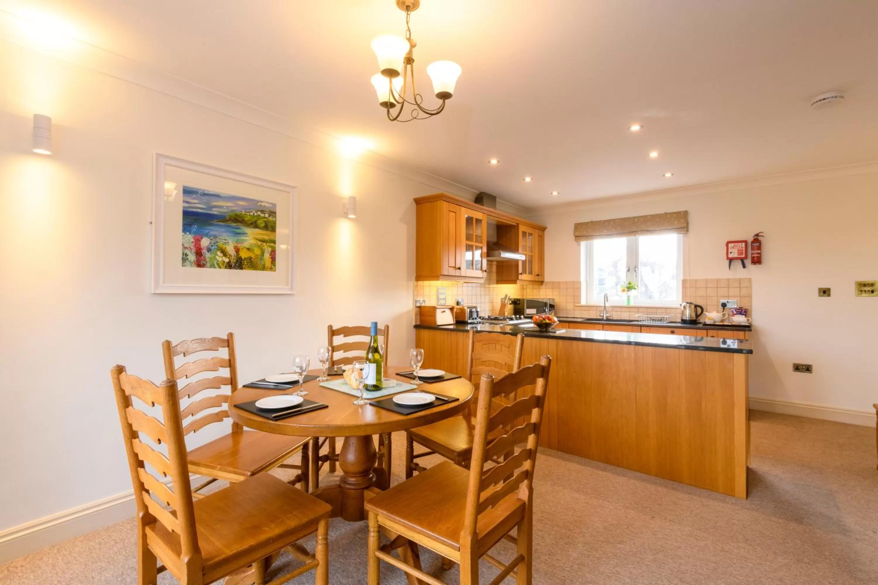 Dining area in Porth Veor Manor Villas & Apartments