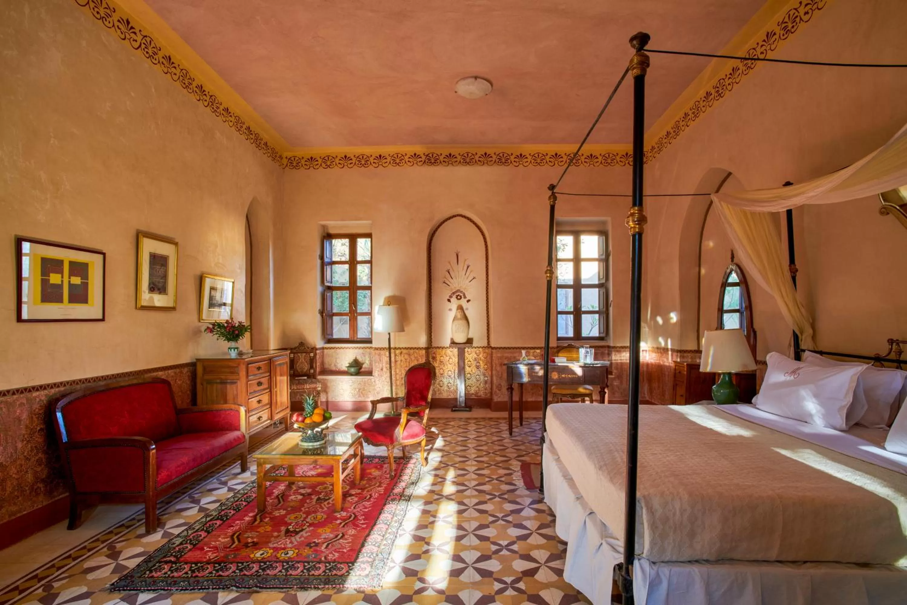 Photo of the whole room, Bed in Al Moudira Hotel