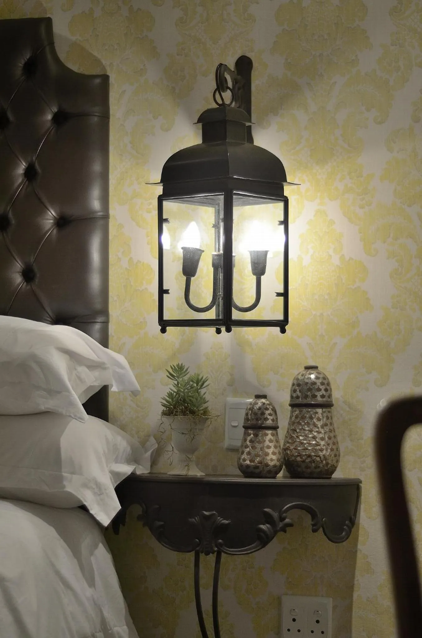 Decorative detail, Bed in Duke & Duchess Boutique Hotel