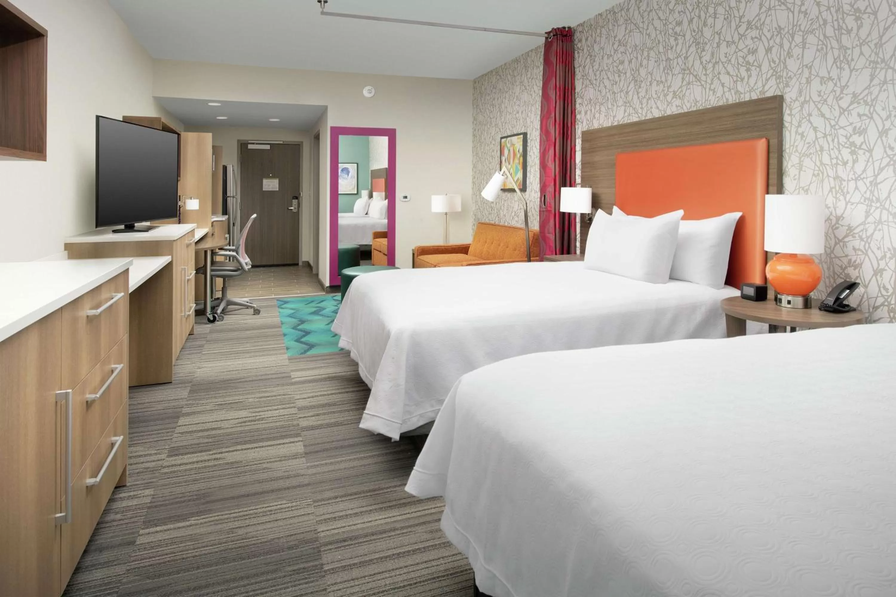 Queen Suite with Two Queen Beds - Hearing Accessible/Non-Smoking in Home2 Suites By Hilton Lakeland