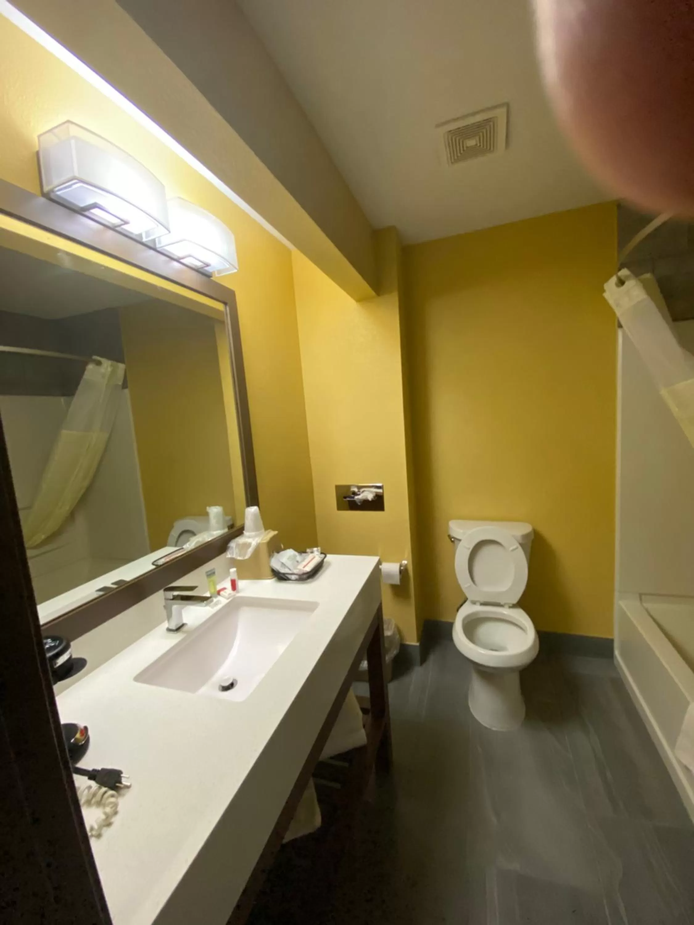 Bathroom in Super 8 by Wyndham Olive Branch