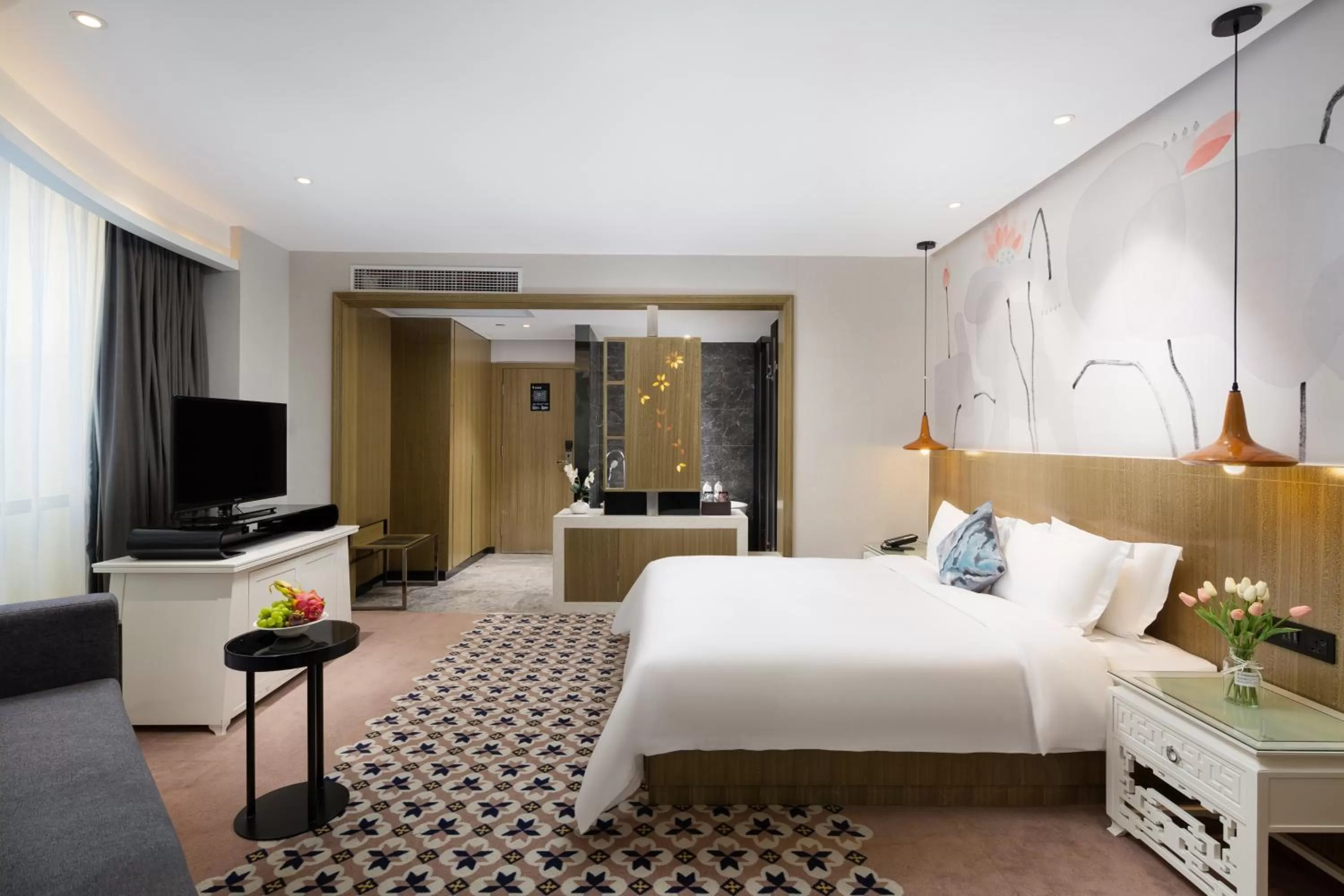 Bed in Paco Hotel Gangding Metro Guangzhou