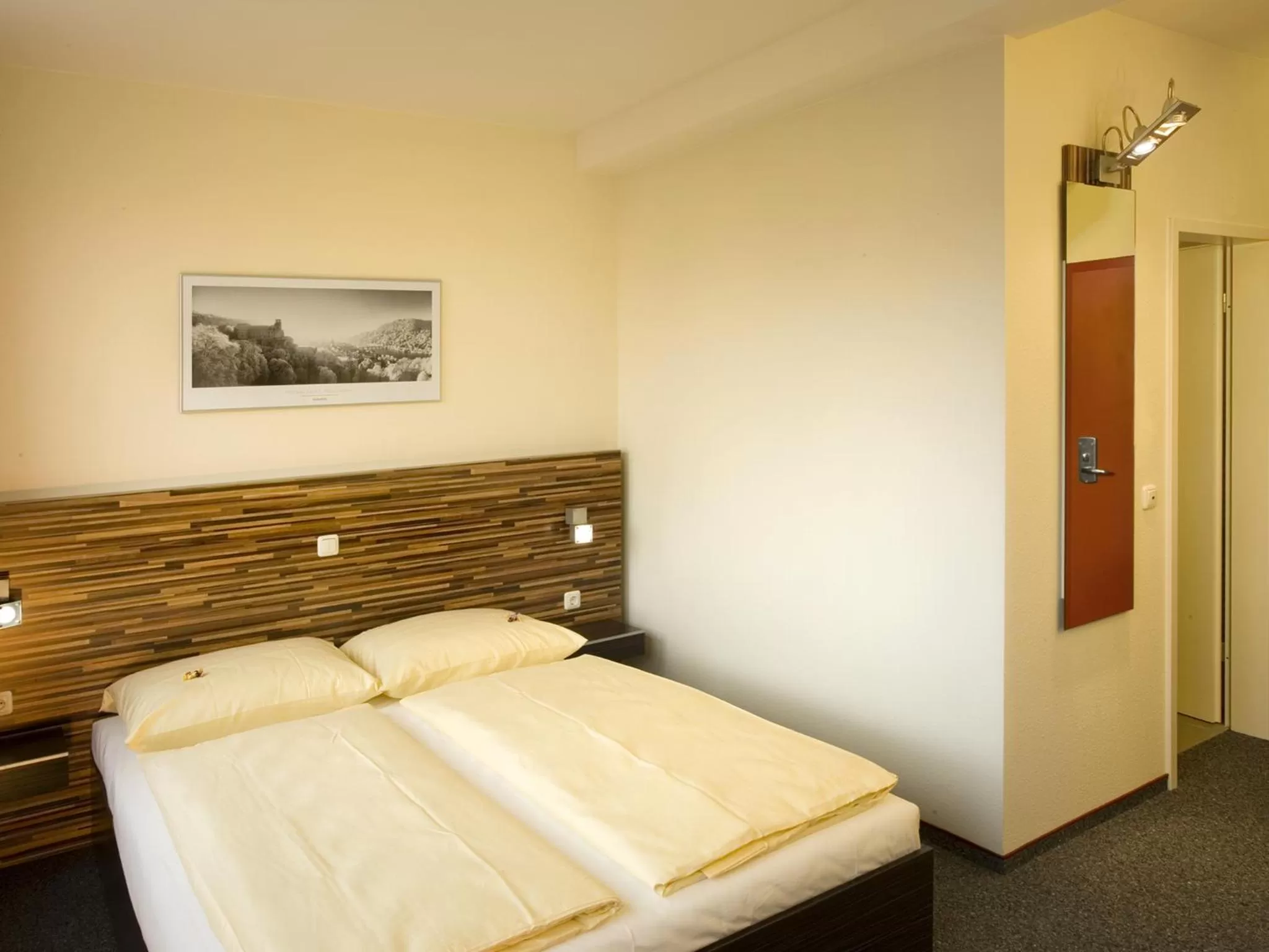 Bedroom in hotelo Heidelberg