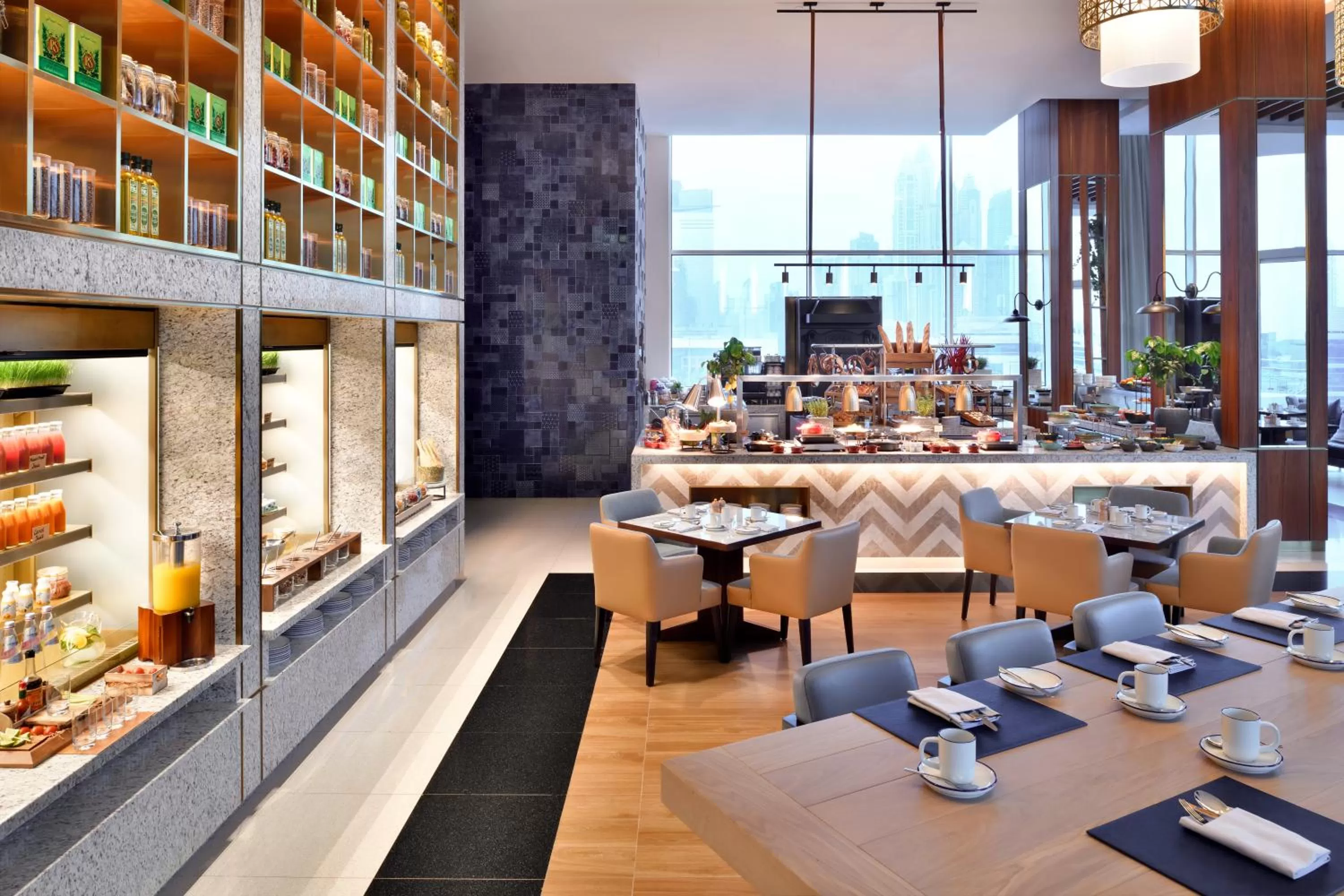 Food and drinks in Grand Plaza Mövenpick Media City