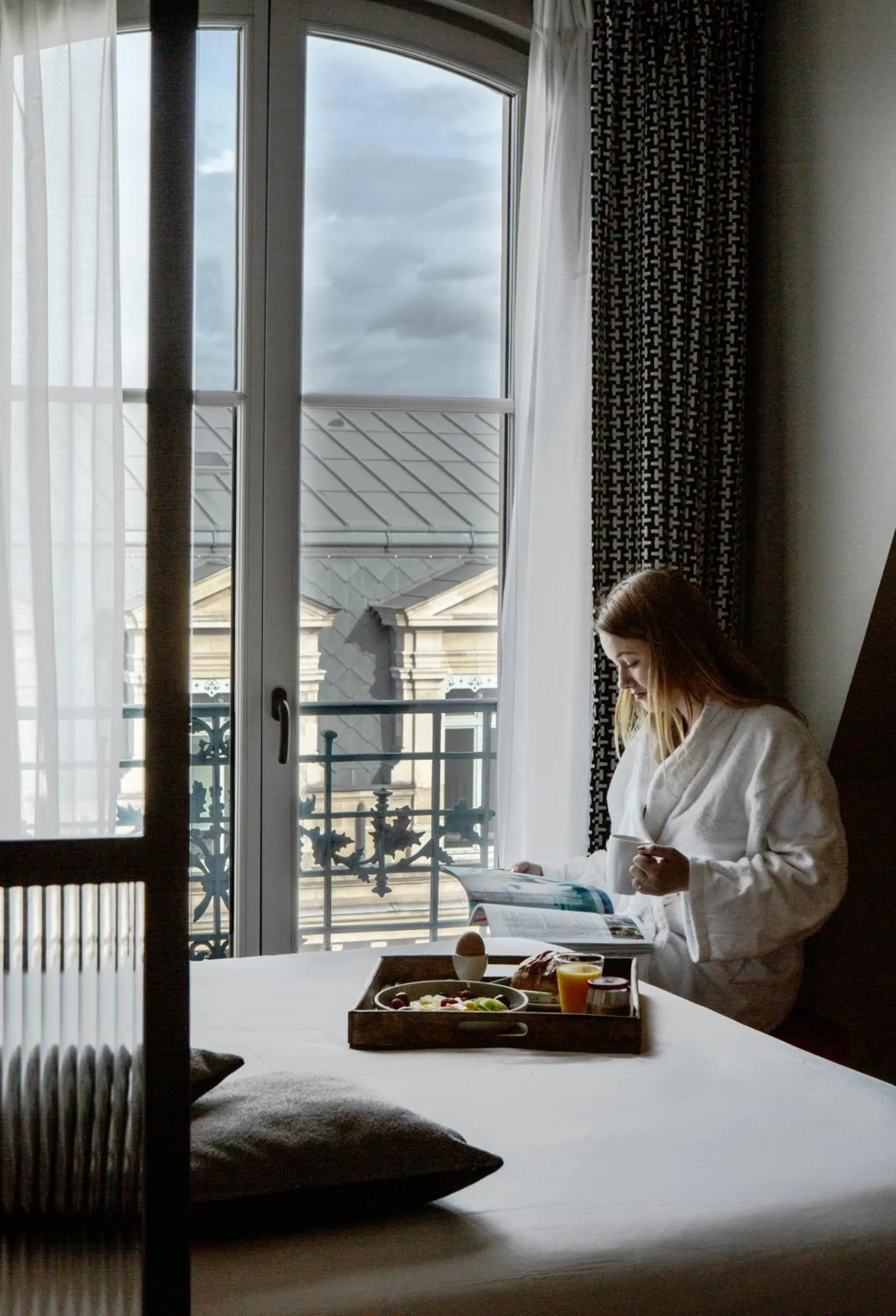 Bed in Hotel Flanelles Paris