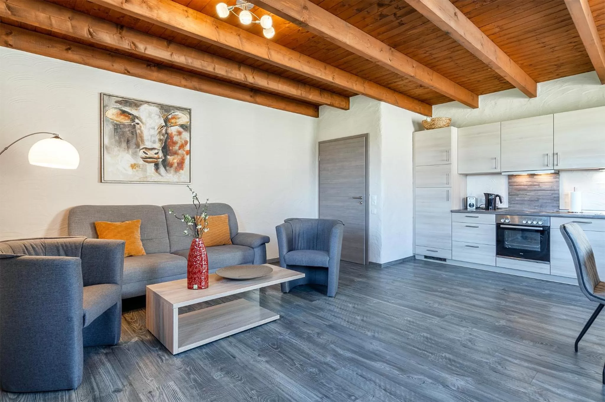 Kitchen or kitchenette, Seating Area in Villa Moorstern
