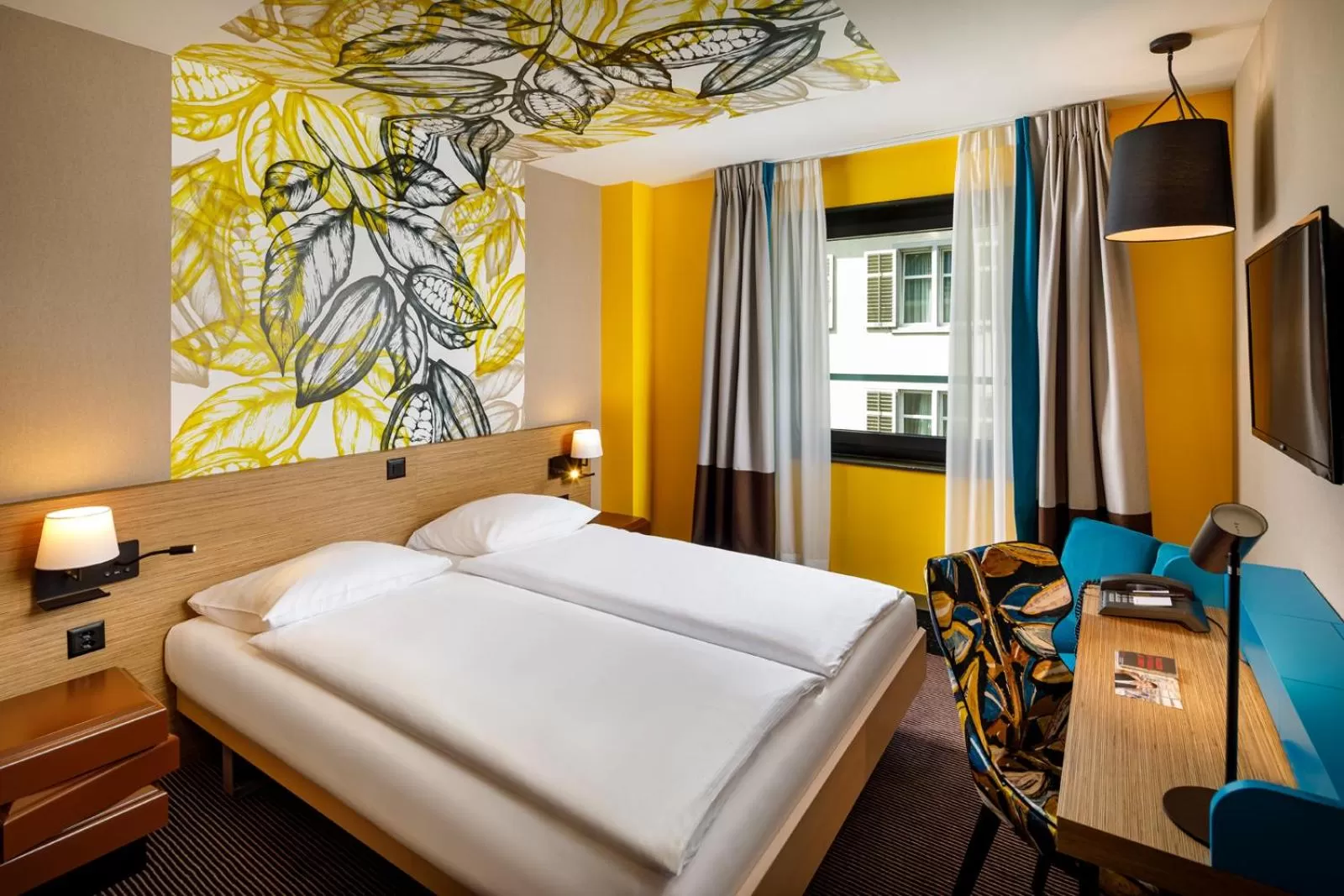 Bedroom, Bed in Swiss Chocolate by Fassbind Zurich