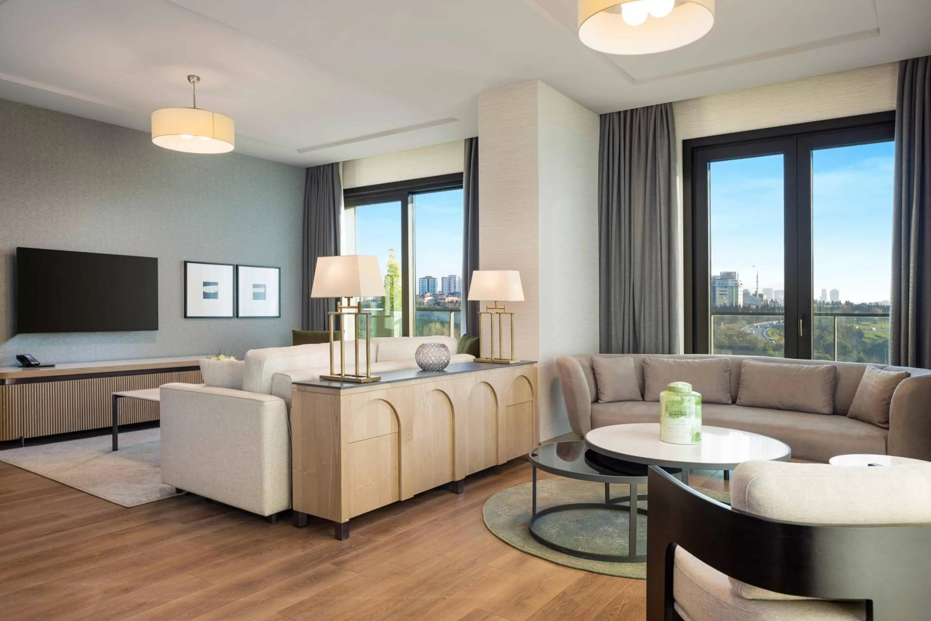 Communal lounge/ TV room in Movenpick Living Istanbul Camlivadi