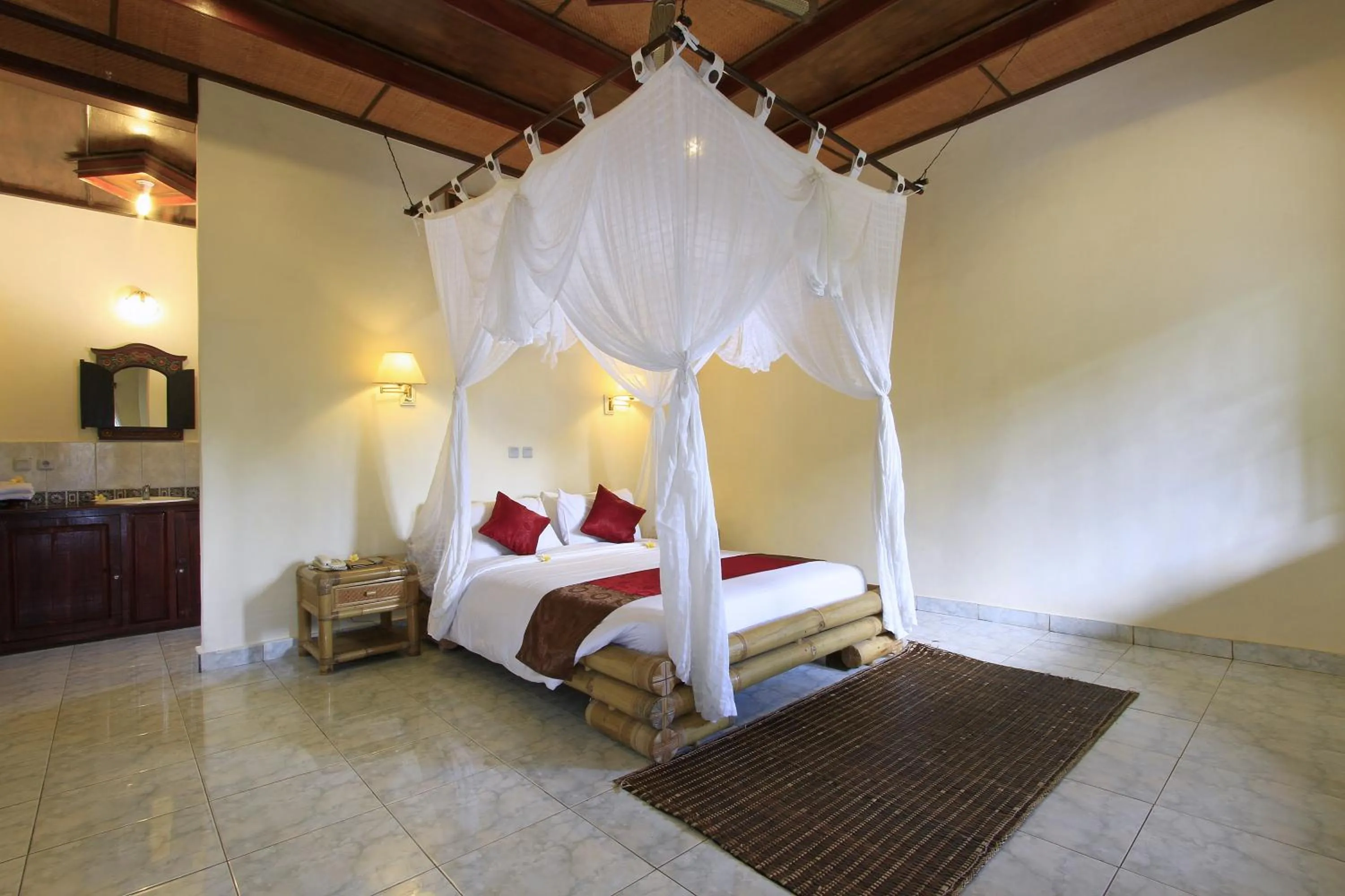 Bedroom, Bed in Nick's Hidden Cottages by Mahaputra