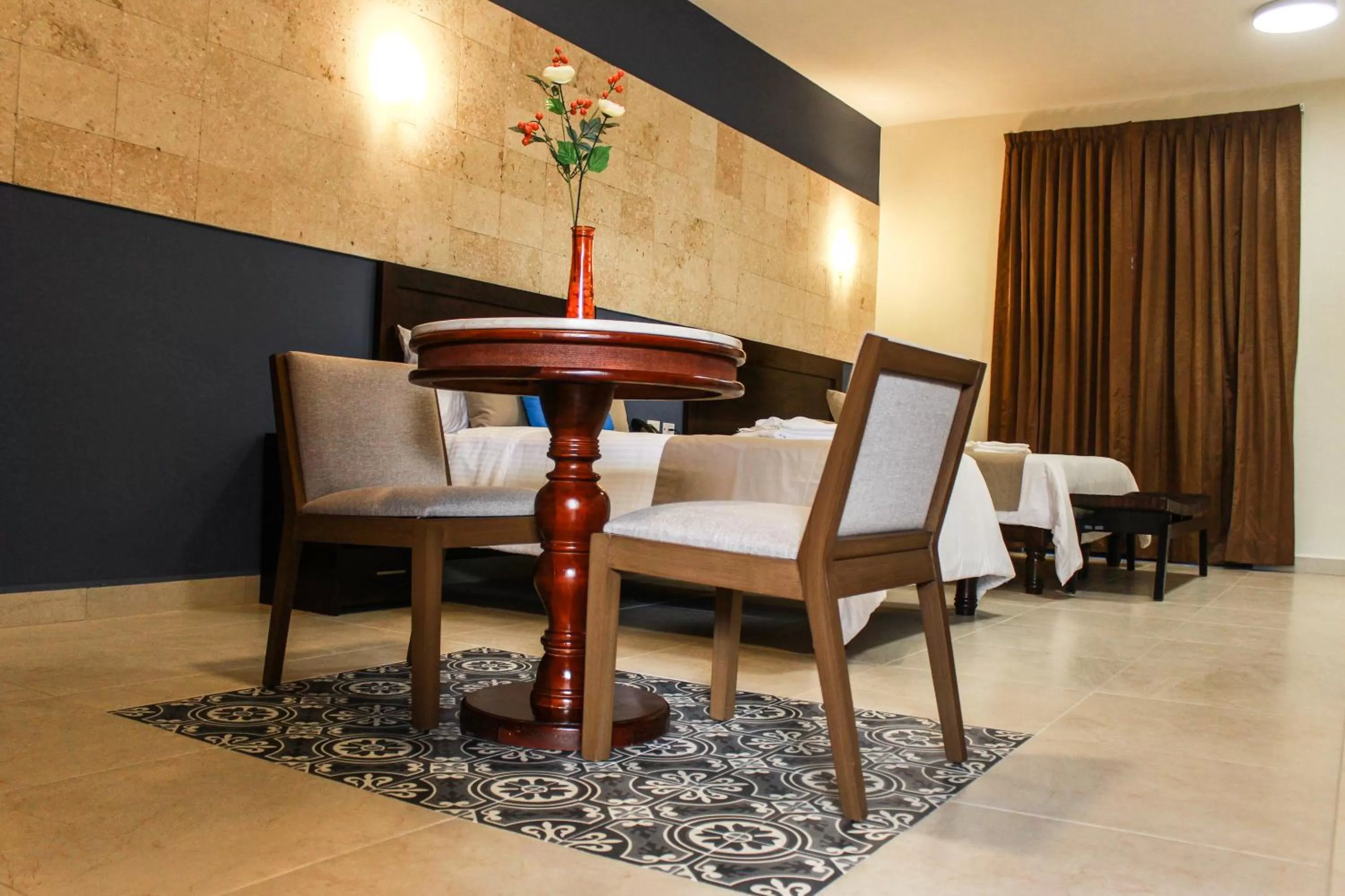 Seating area in Hotel Los Frailes, Valladolid, Yucatán