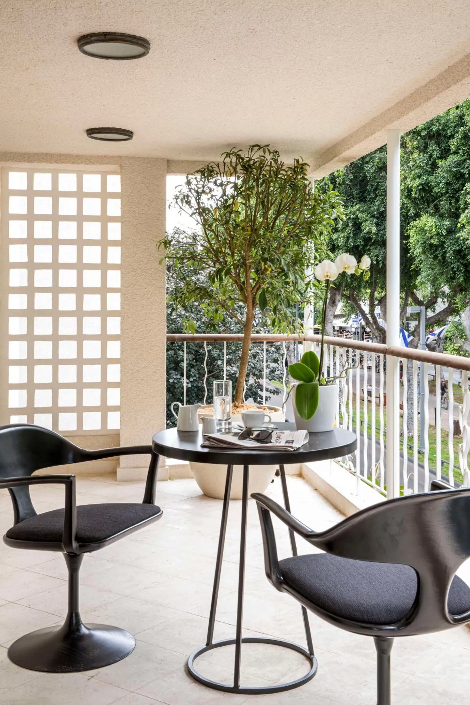 Balcony/Terrace in White Villa Tel Aviv Hotel