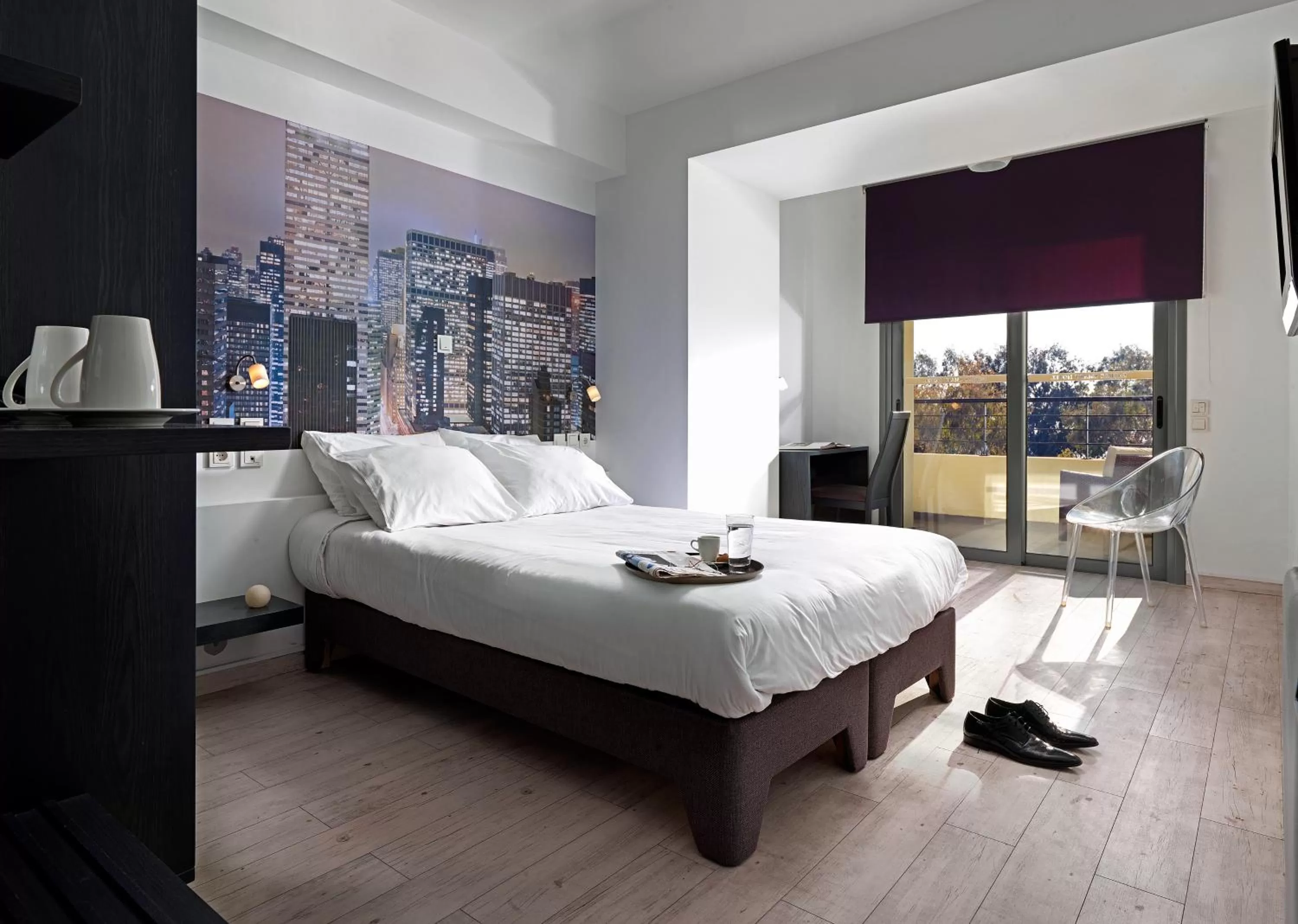 Bed in Airotel Patras Smart Hotel