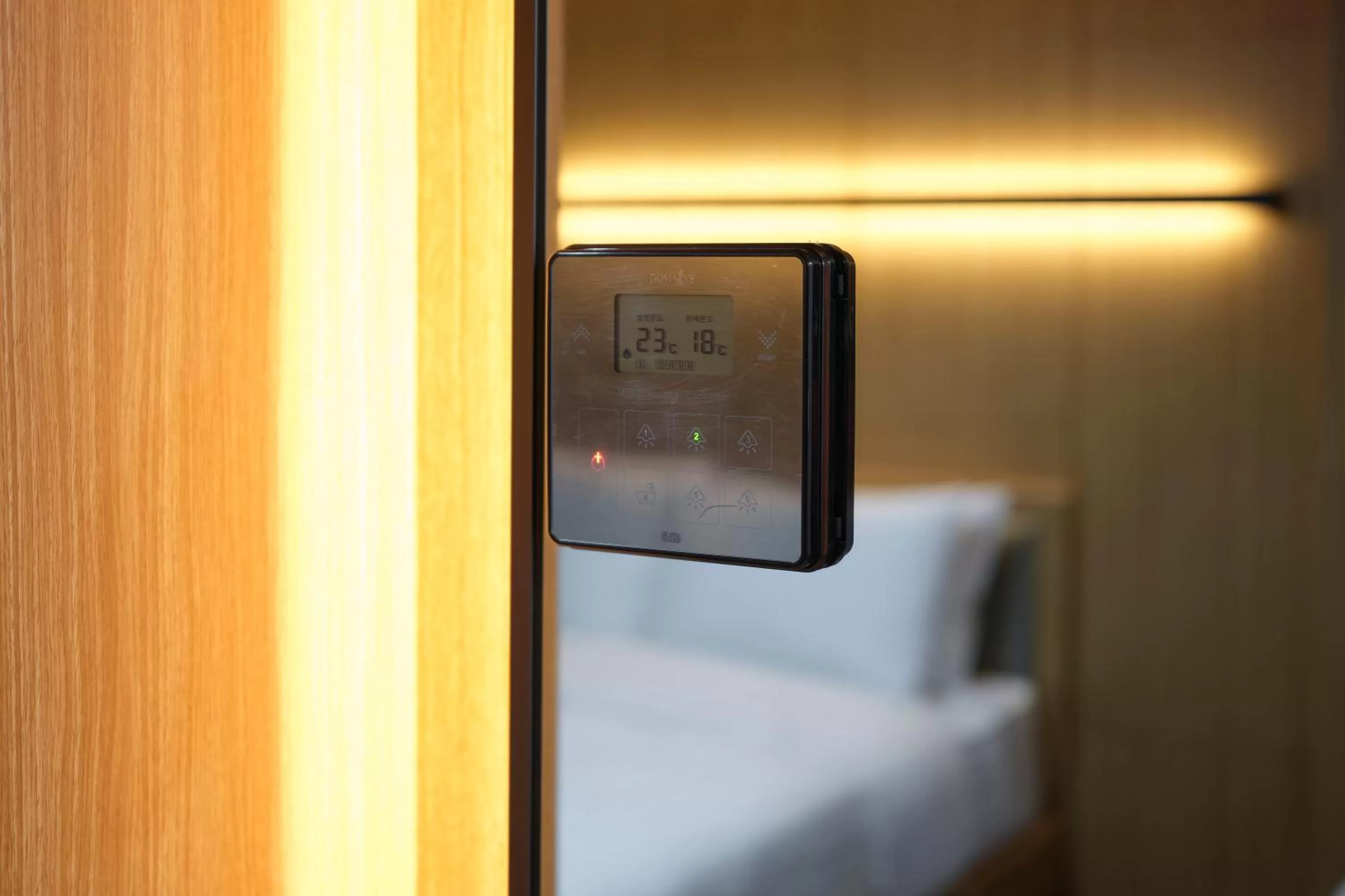 Decorative detail, Bed in S Stay Hotel