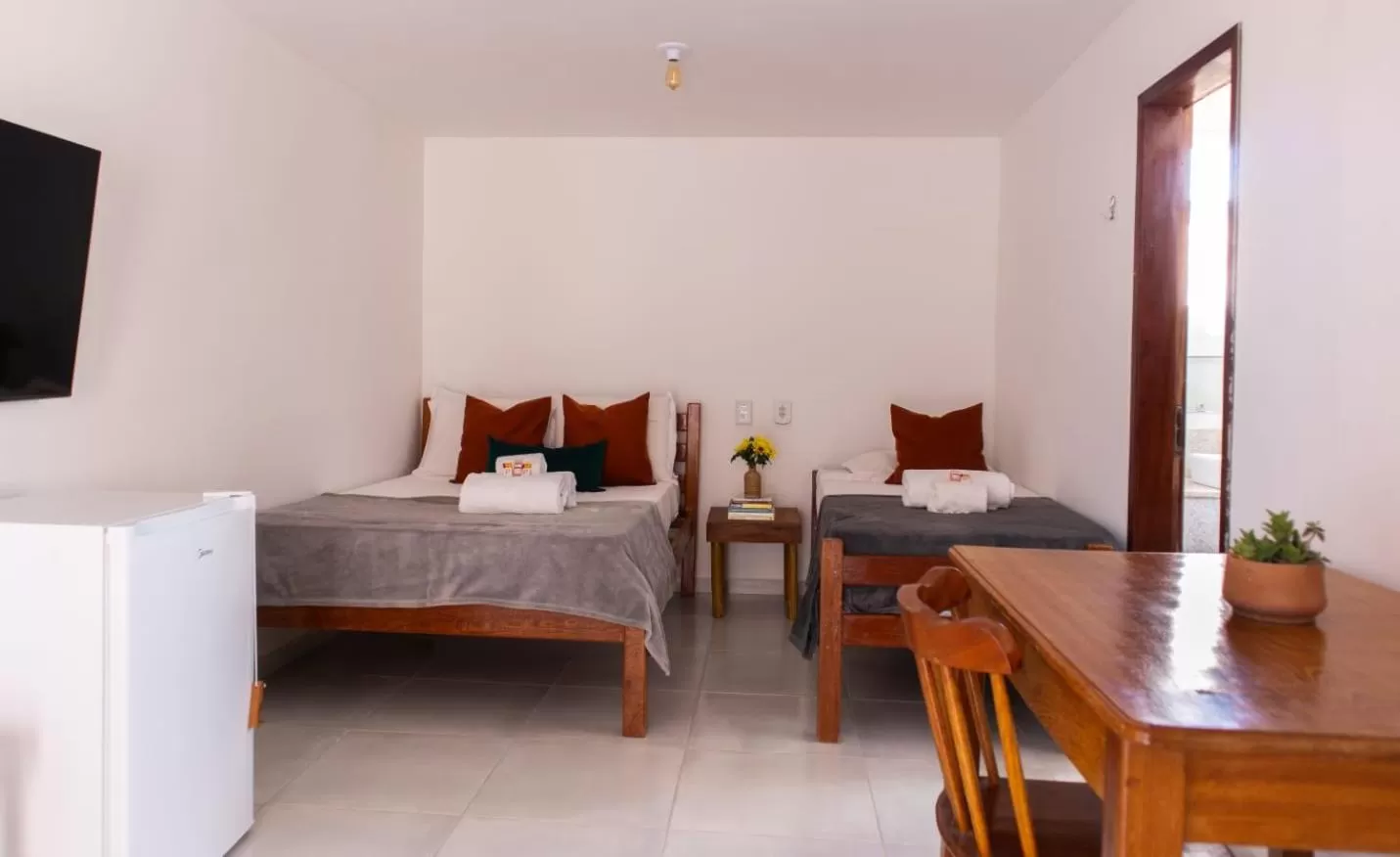 Bed in Pousada Enero