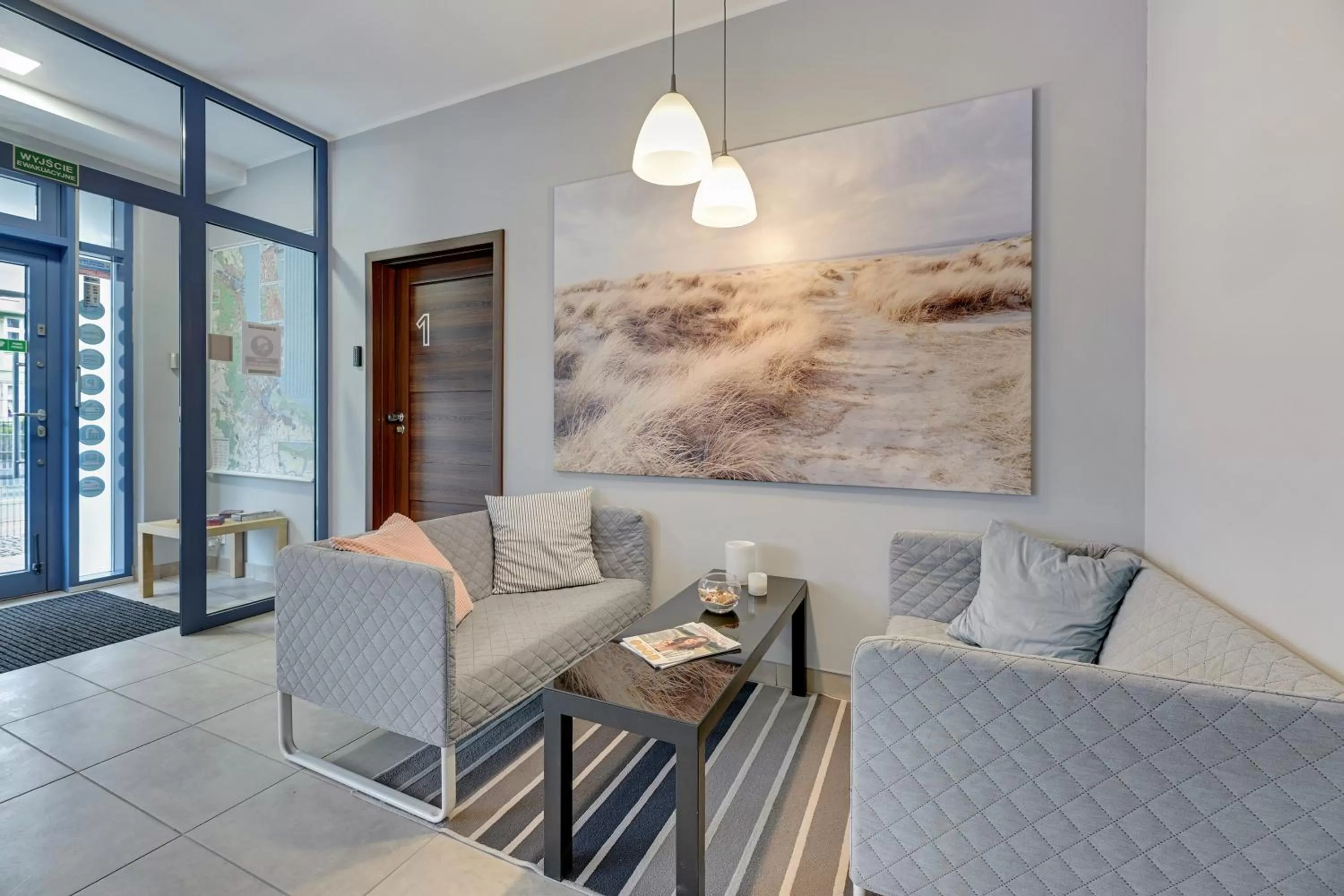 Lobby or reception in Przystanek Sopot Plaża