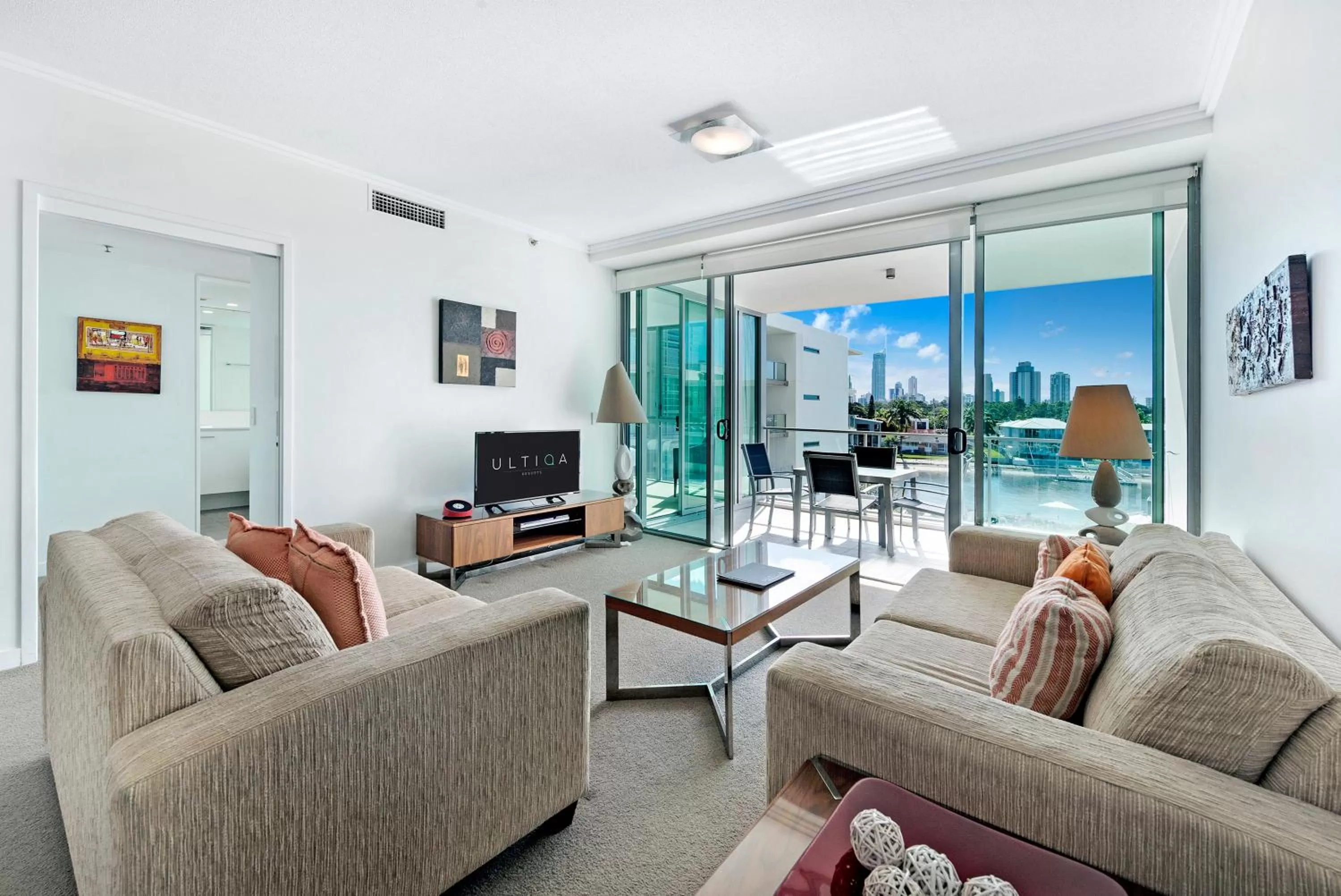Living room in ULTIQA Freshwater Point Resort Broadbeach