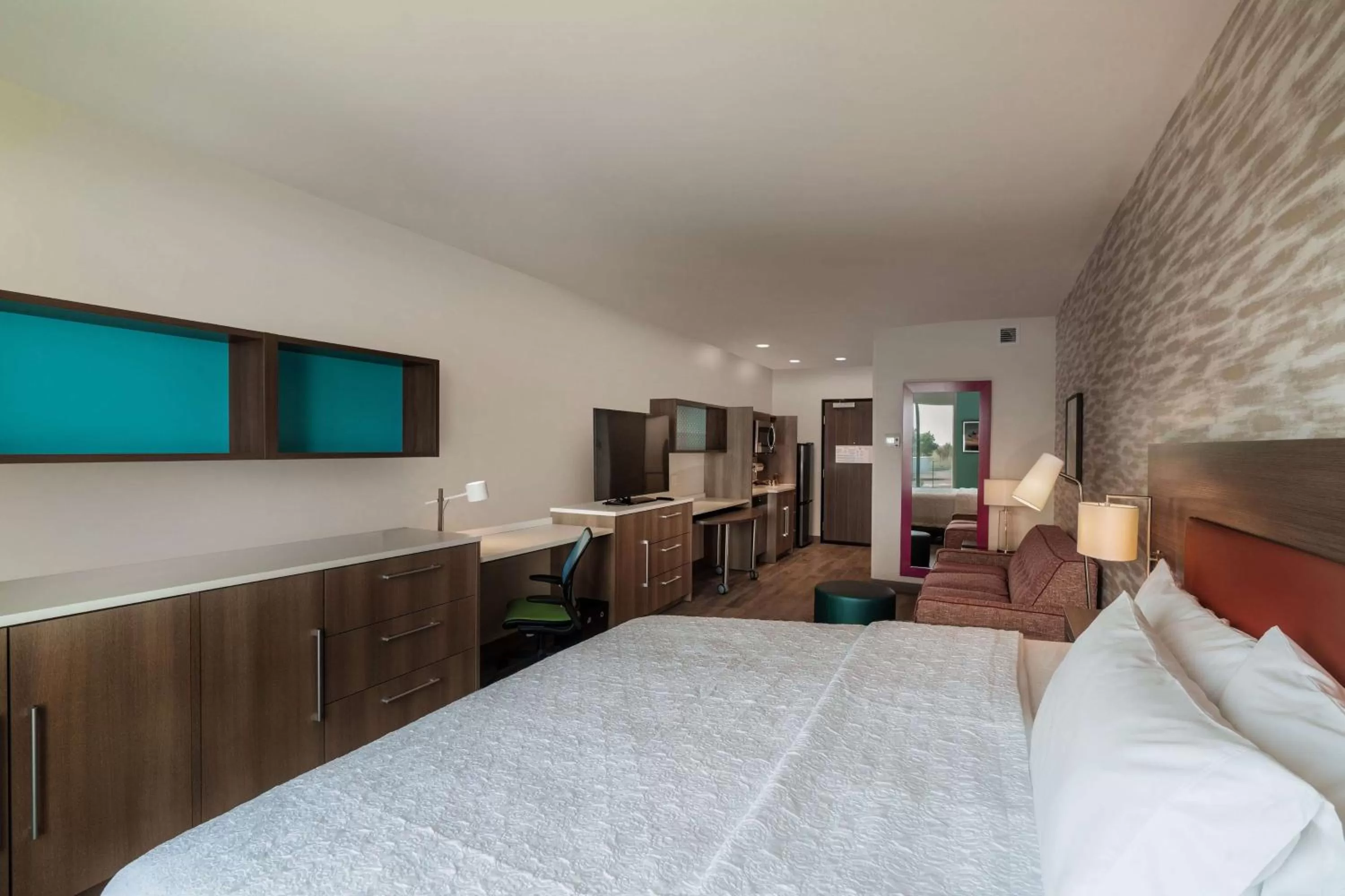 Bedroom, Bed in Home2 Suites By Hilton Riverside March Air Force Base, Ca