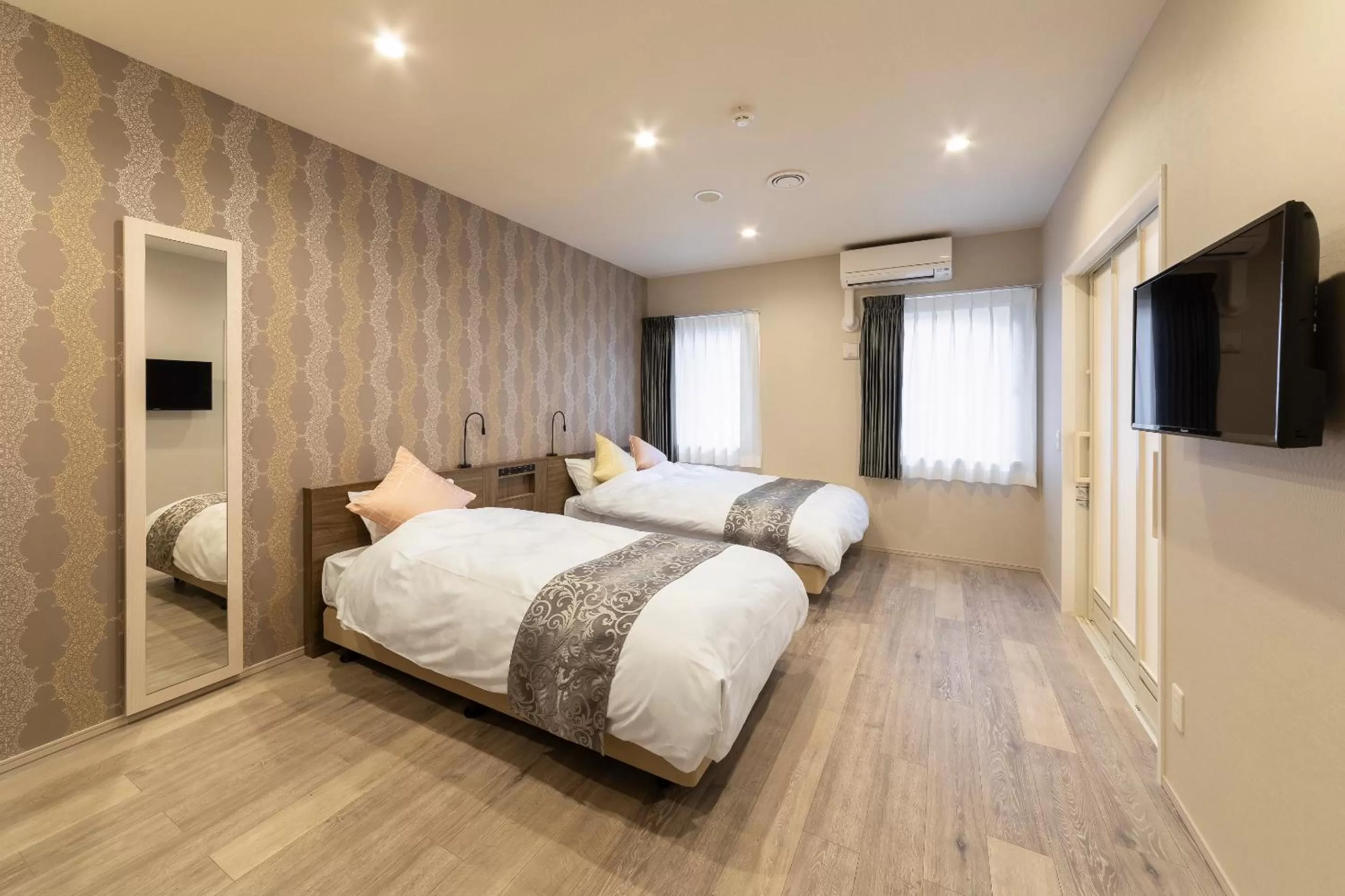 Photo of the whole room, Bed in SARASA HOTEL Dotonbori