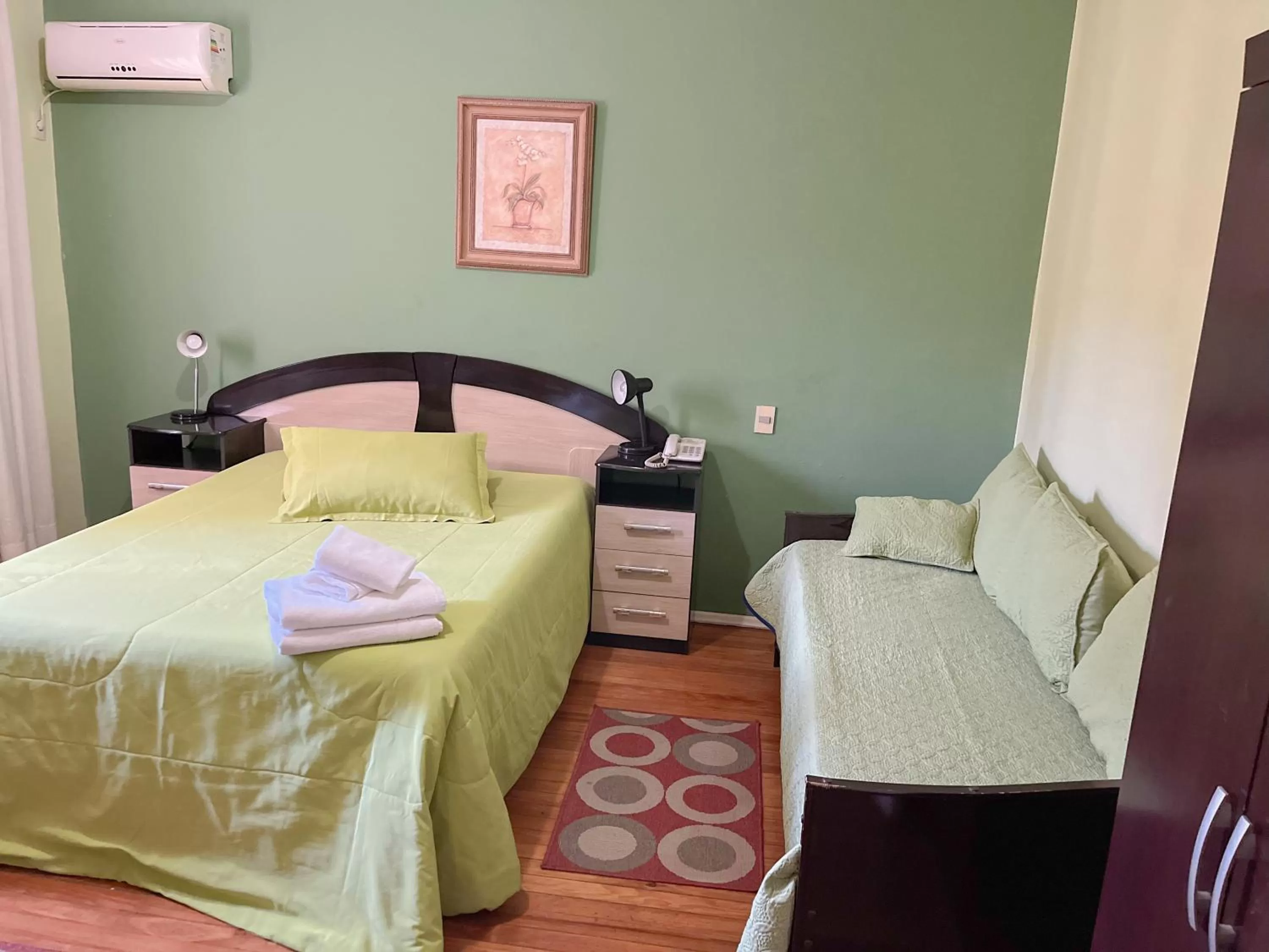 Bed in Hotel Uruguay Brasil